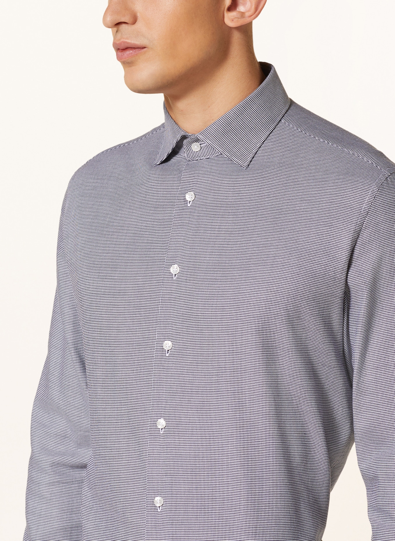 seidensticker Shirt slim fit, Color: WHITE/ DARK BLUE (Image 4)