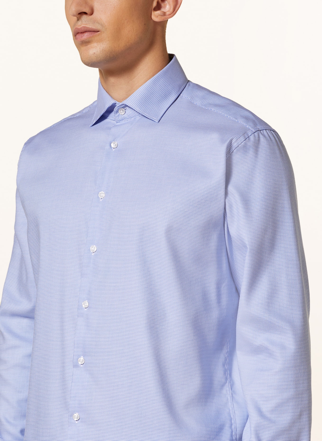 seidensticker Shirt regular fit, Color: LIGHT BLUE/ WHITE (Image 4)