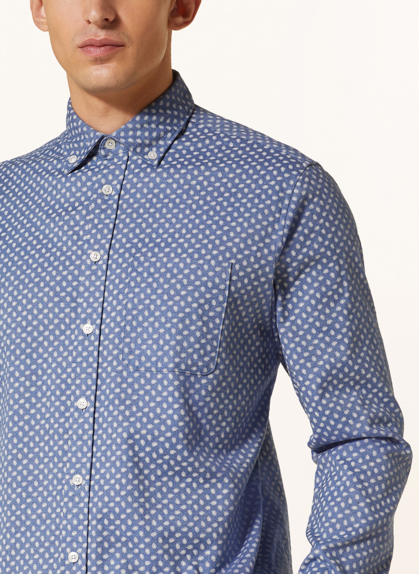 seidensticker Shirt regular fit, Color: LIGHT BLUE/ WHITE (Image 4)