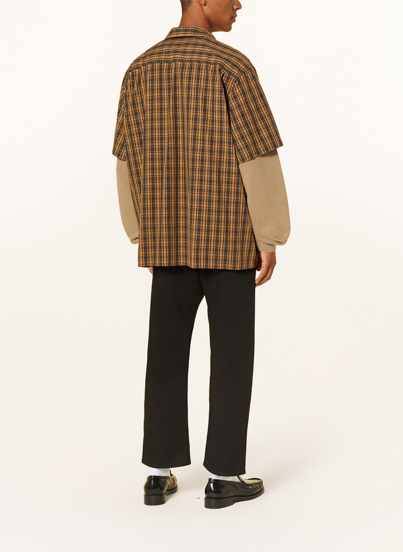 Acne Studios Resort shirt comfort fit, Color: BROWN/ LIGHT BROWN/ GREEN (Image 3)