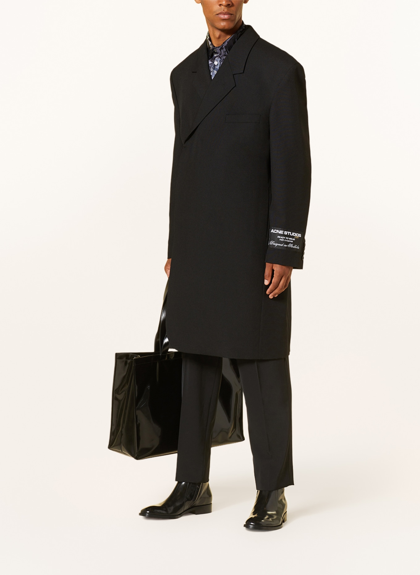 Acne Studios Oversized wool coat, Color: BLACK (Image 2)