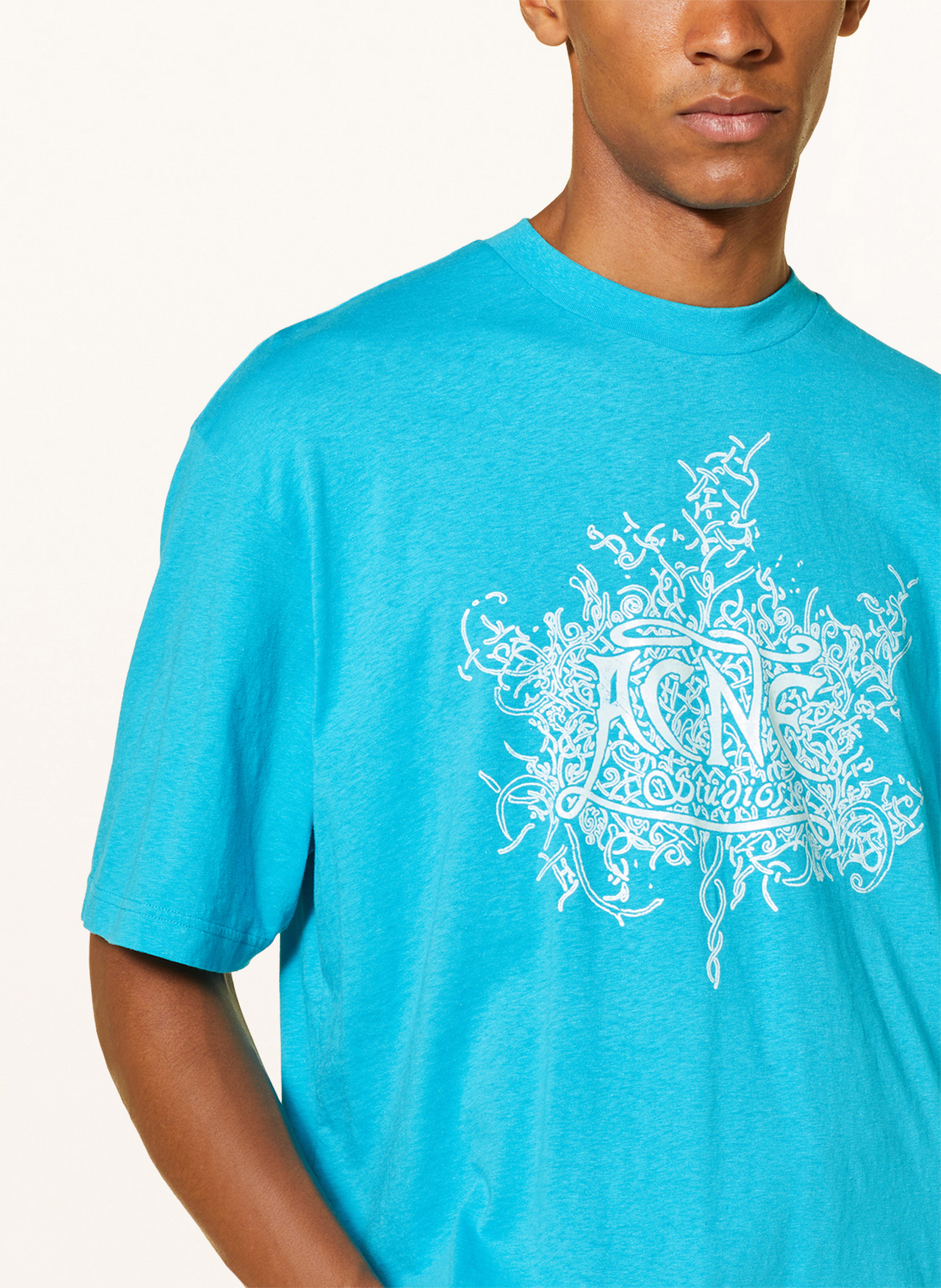 Acne Studios T-shirt, Color: BLUE/ WHITE (Image 4)