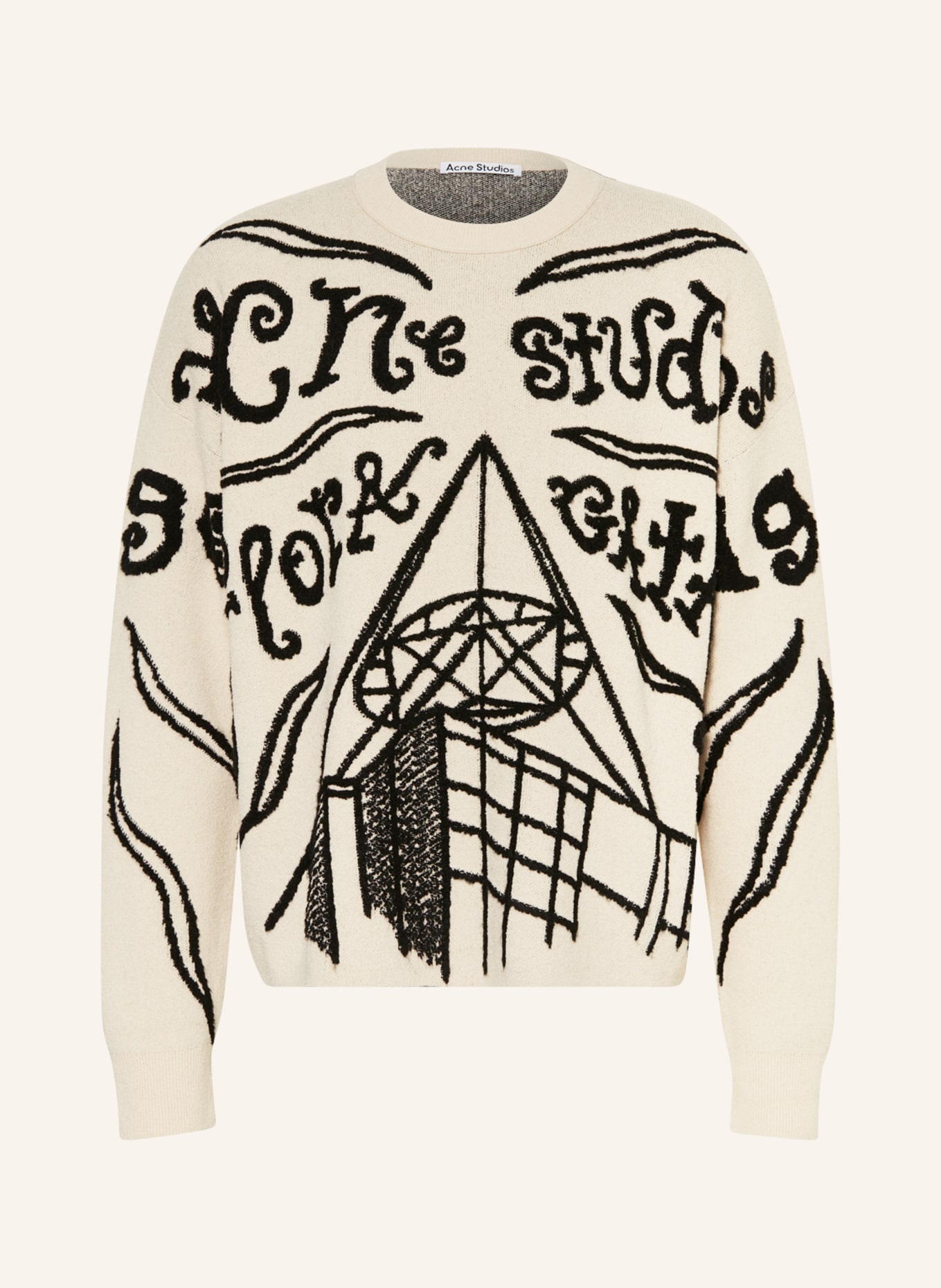 Acne Studios Sweater in ecru black