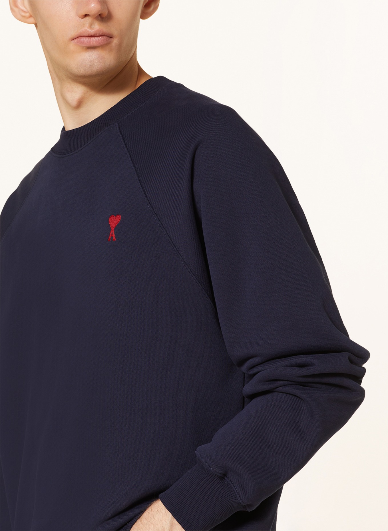 AMI PARIS Sweatshirt, Color: DARK BLUE/ DARK RED (Image 4)