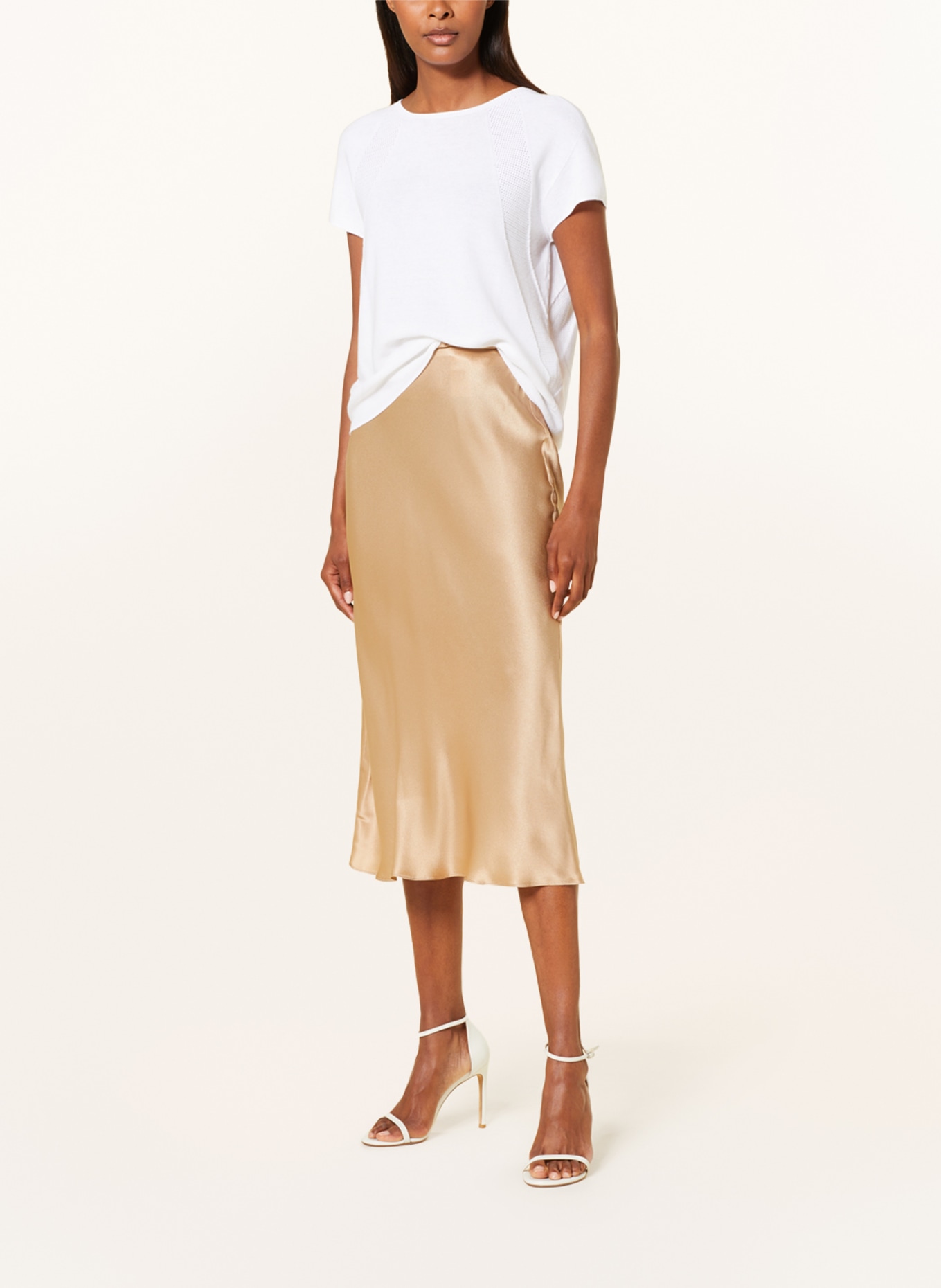 ANTONELLI firenze Skirt MAIZENA with silk, Color: CAMEL (Image 2)