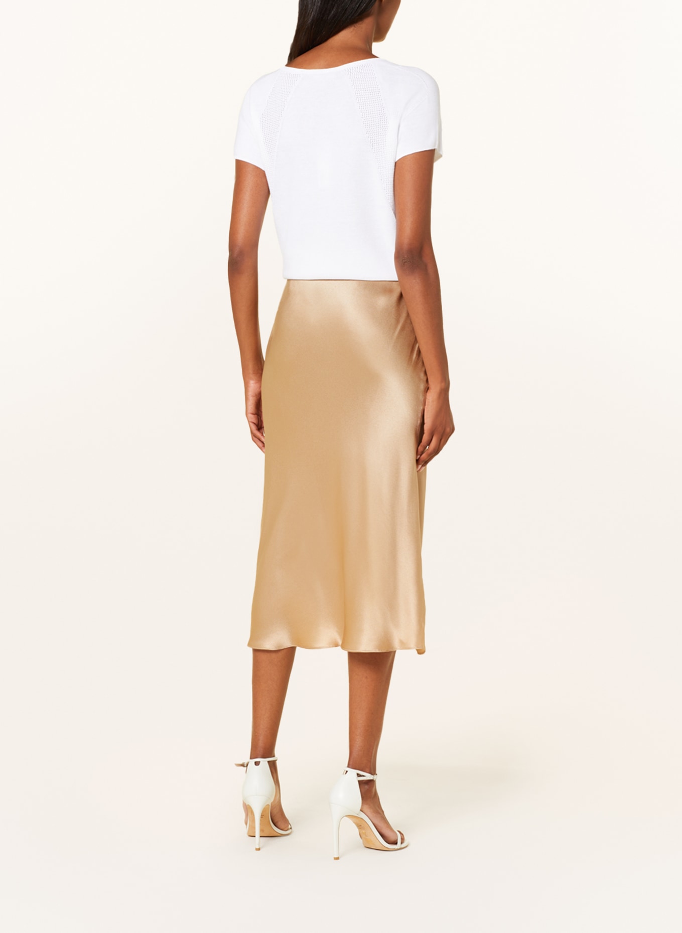 ANTONELLI firenze Skirt MAIZENA with silk, Color: CAMEL (Image 3)