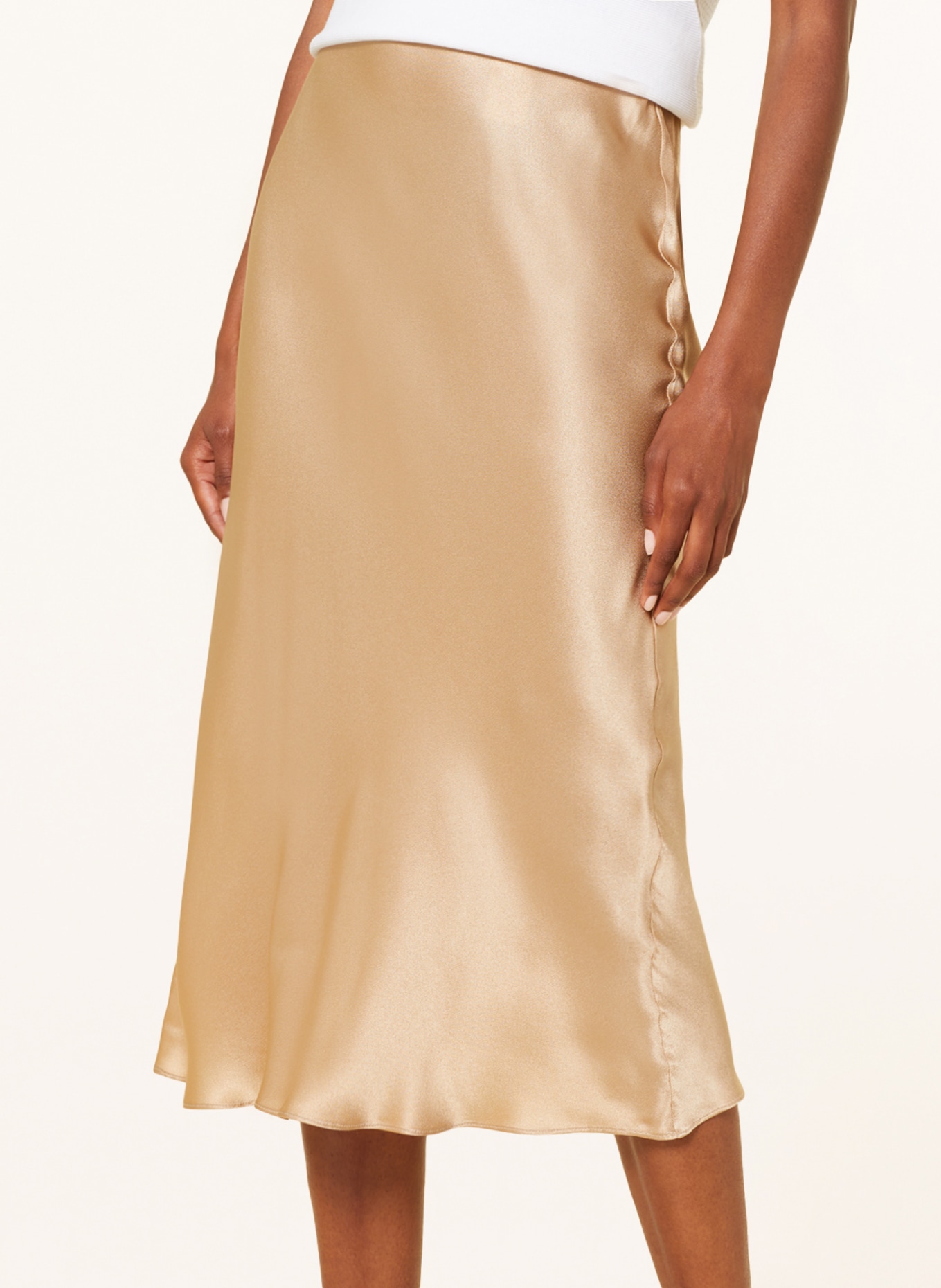ANTONELLI firenze Skirt MAIZENA with silk, Color: CAMEL (Image 4)