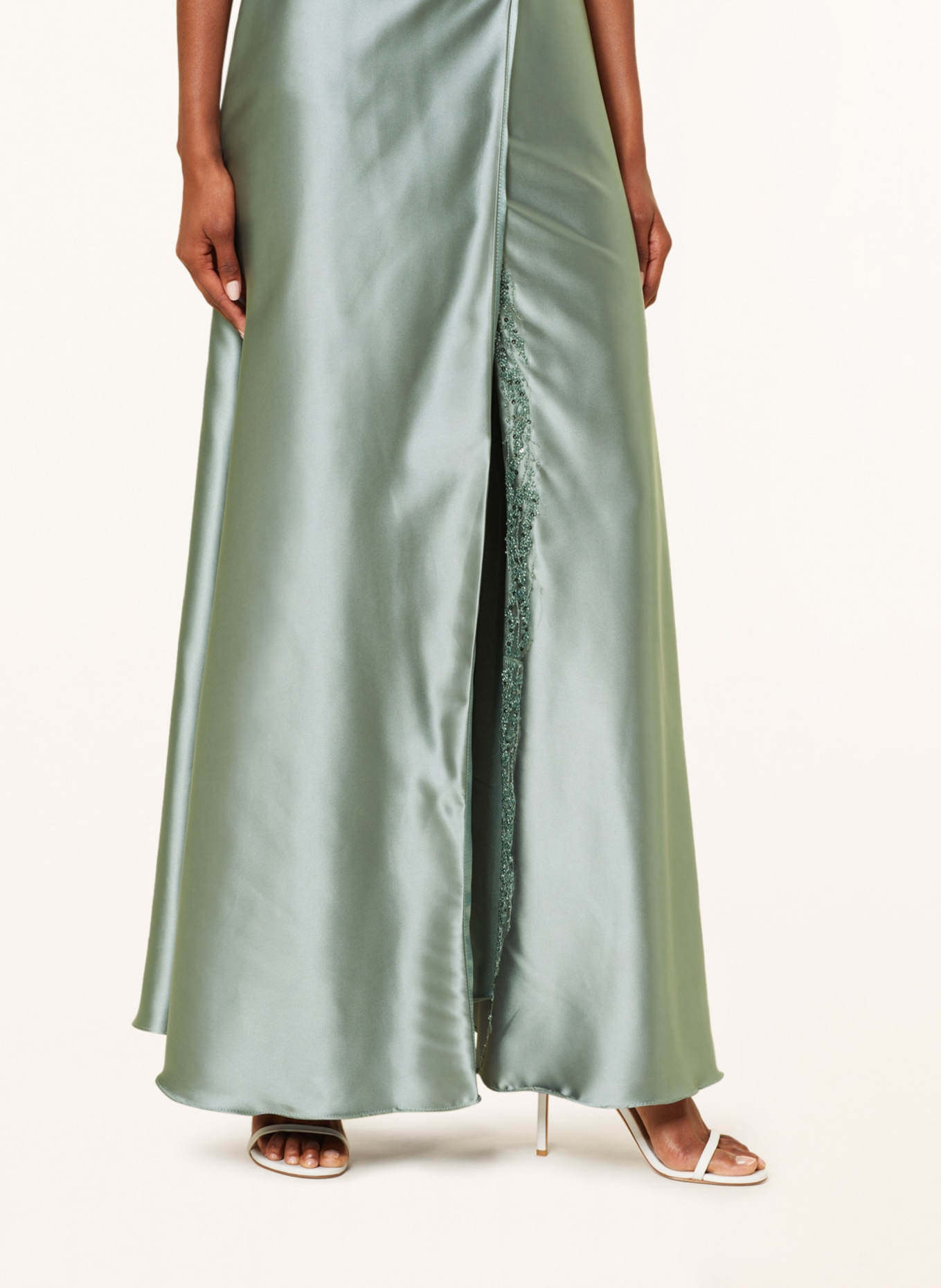 LAONA Evening dress with sequins and decorative beads, Color: LIGHT GREEN (Image 4)