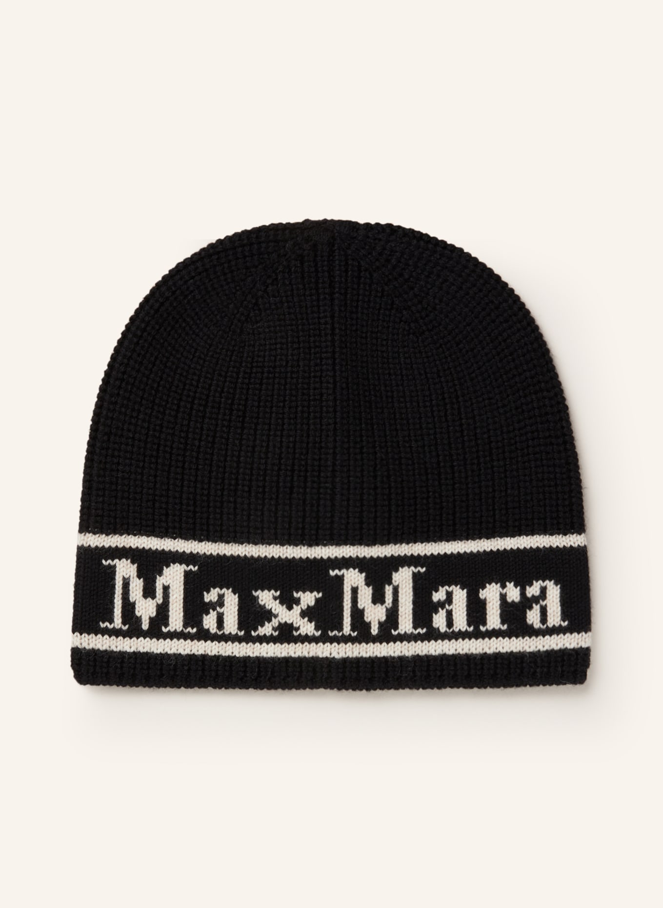 Max Mara Beanie EDUCATA, Color: BLACK/ CREAM (Image 1)