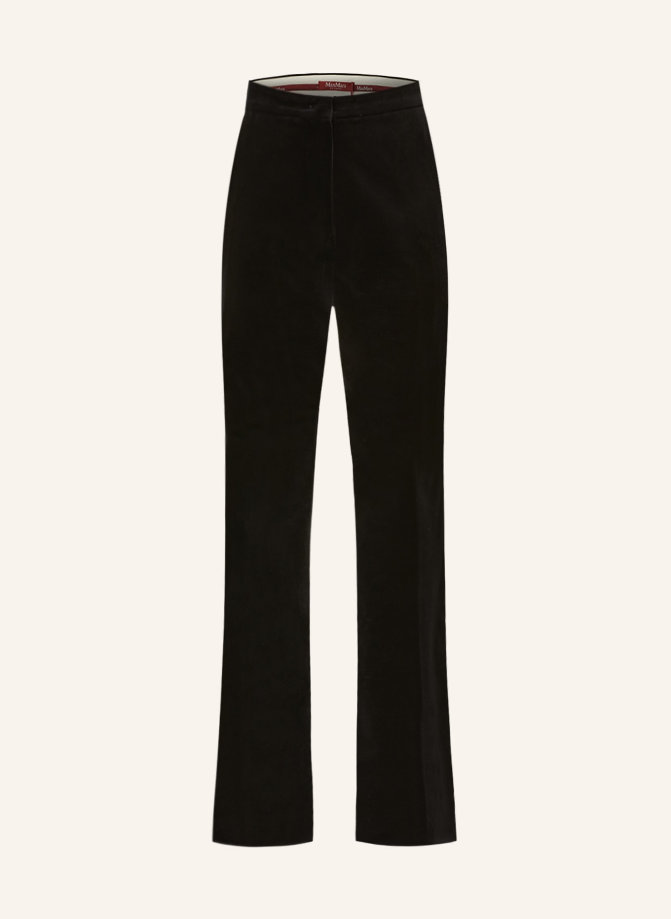 Black Cotton-velvet wide-leg trousers | Saint Laurent | MATCHES UK