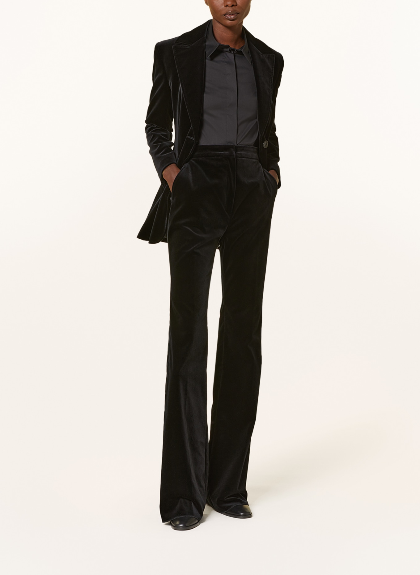 MaxMara STUDIO Velvet trousers HIEROS, Color: BLACK (Image 2)