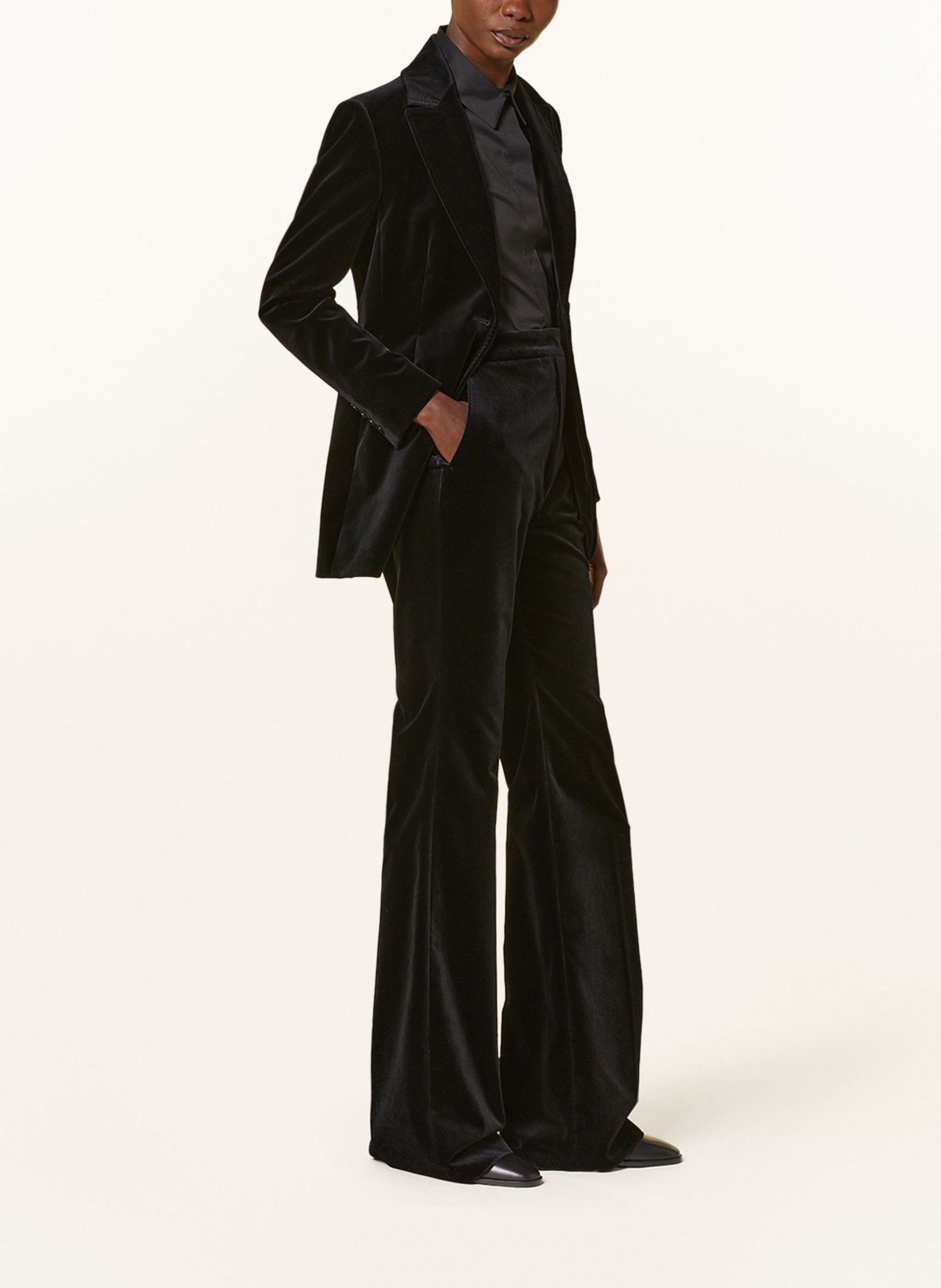 MaxMara STUDIO Velvet trousers HIEROS, Color: BLACK (Image 4)