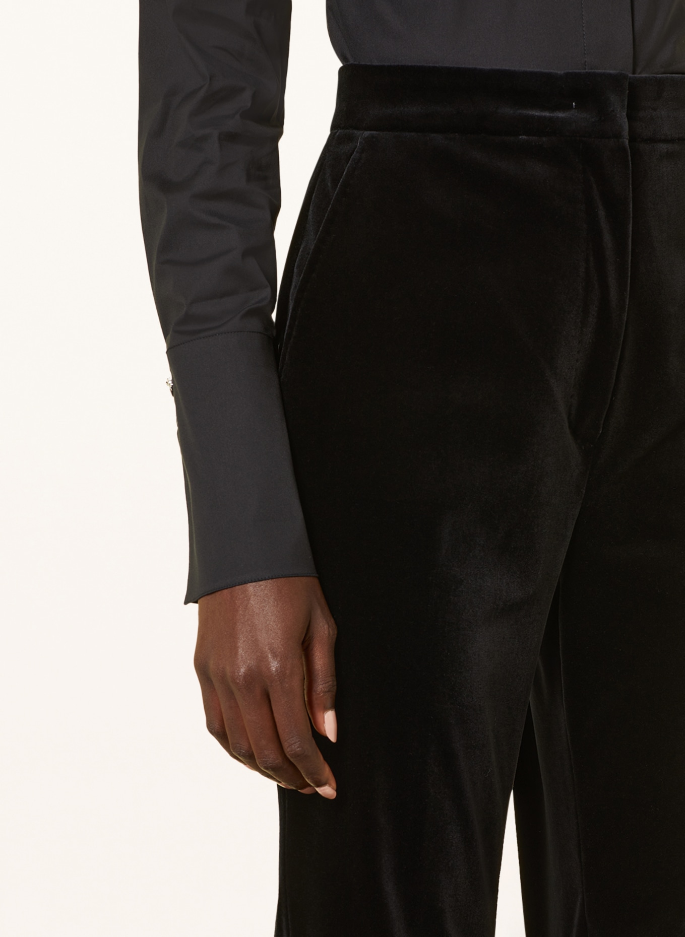MaxMara STUDIO Velvet trousers HIEROS, Color: BLACK (Image 5)