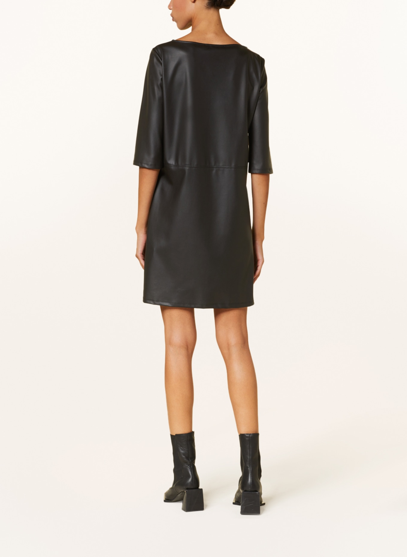 MaxMara LEISURE Dress BAIOCCO in leather look, Color: BLACK (Image 3)