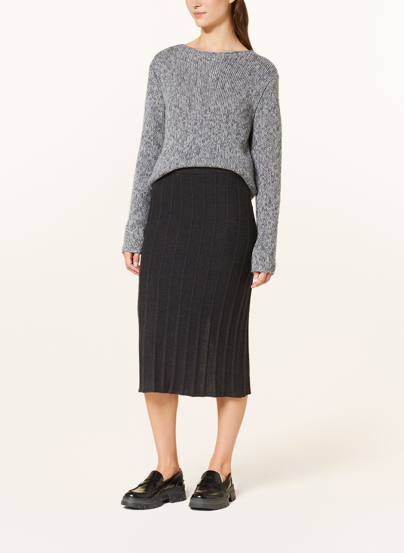 MaxMara LEISURE Knit skirt MELK, Color: DARK GRAY (Image 2)