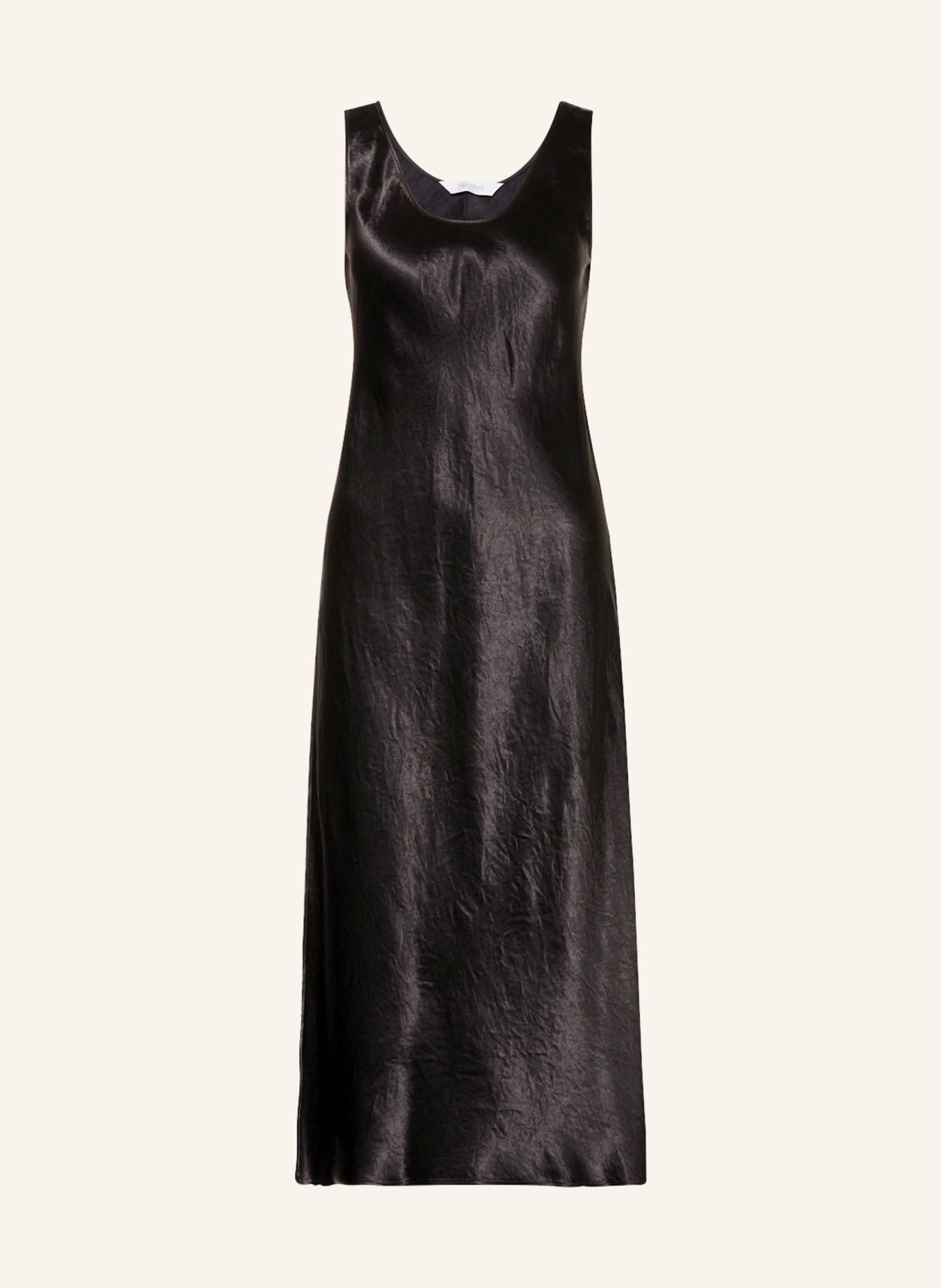 MaxMara LEISURE Satin dress TALETE, Color: BLACK (Image 1)