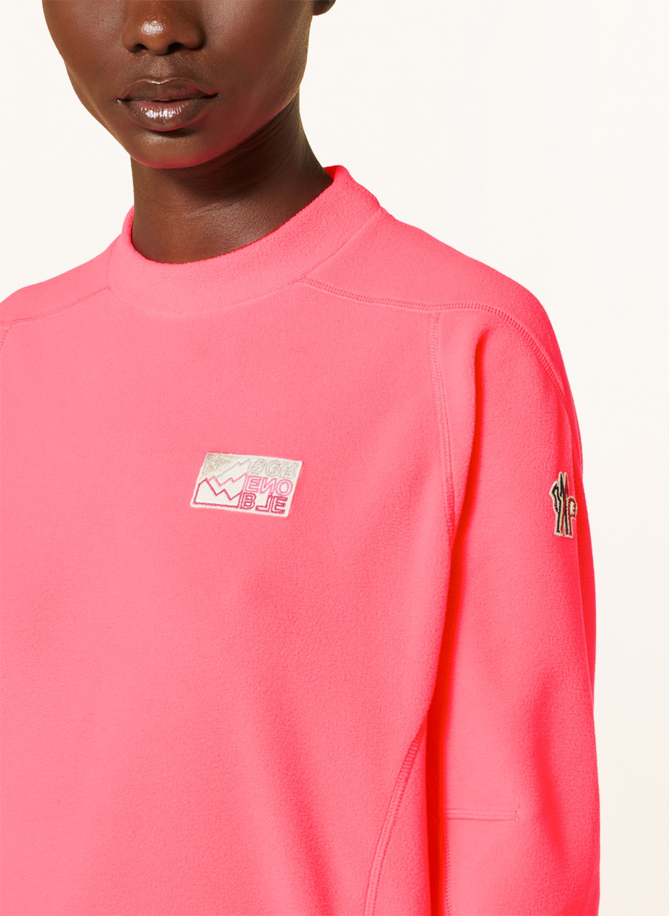 MONCLER GRENOBLE Mikina: NEONOVĚ RŮŽOVÁ