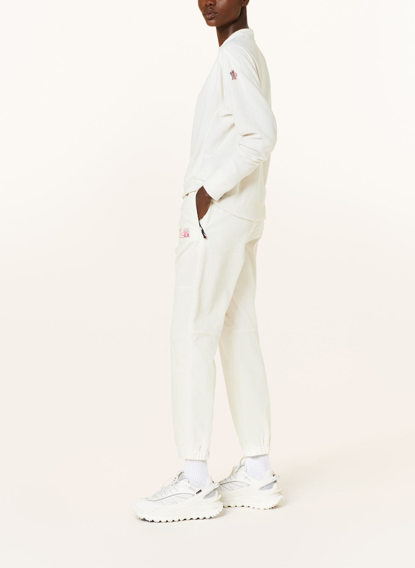 MONCLER GRENOBLE Corduroy trousers, Color: CREAM (Image 4)
