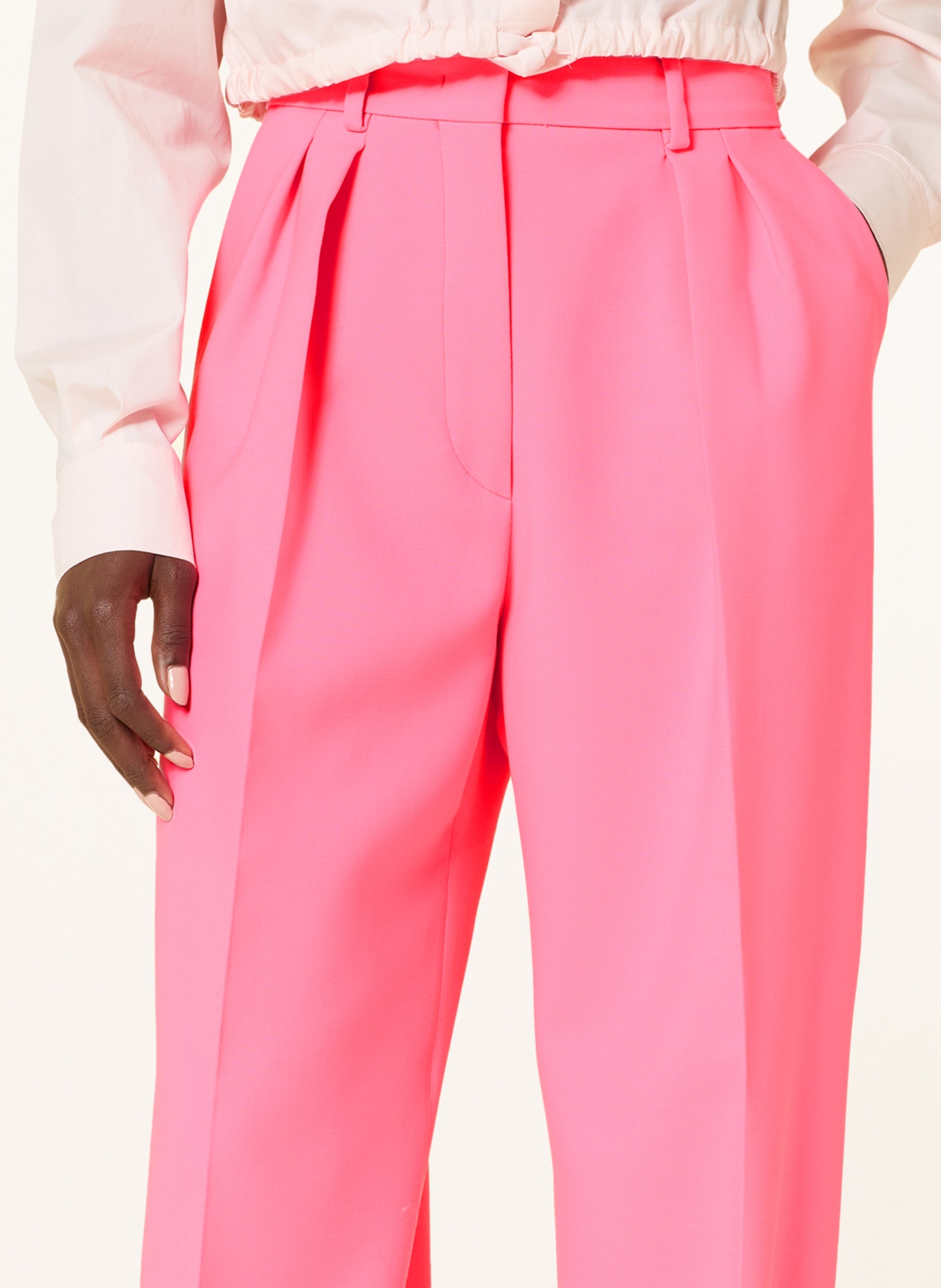 SPORTMAX Spodnie marlena TIBET, Kolor: JASKRAWY MOCNORÓŻOWY (Obrazek 5)