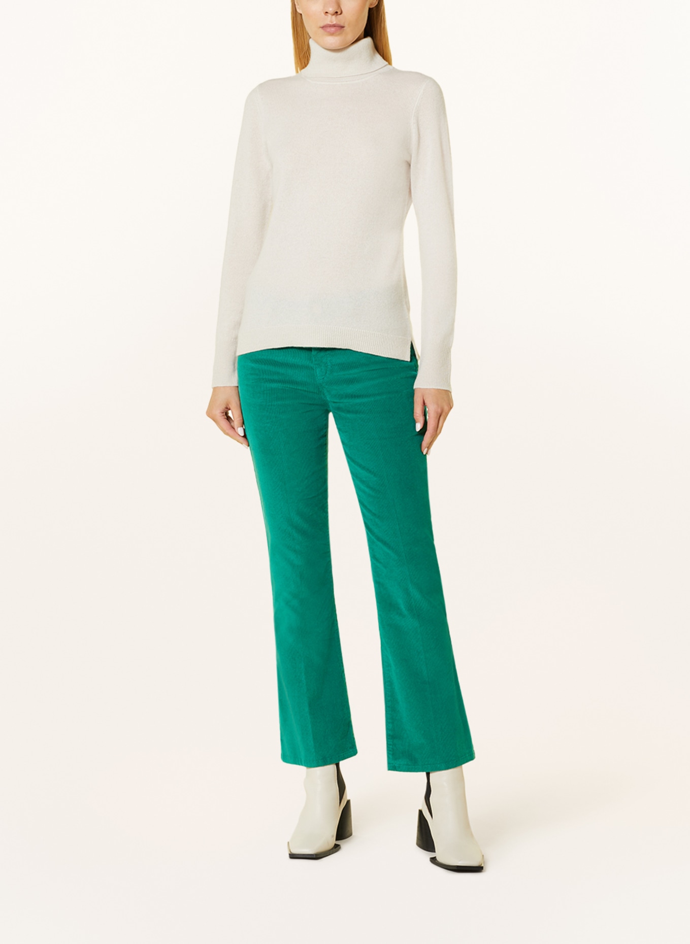 BRAX Corduroy trousers SHAKIRA S, Color: GREEN (Image 2)