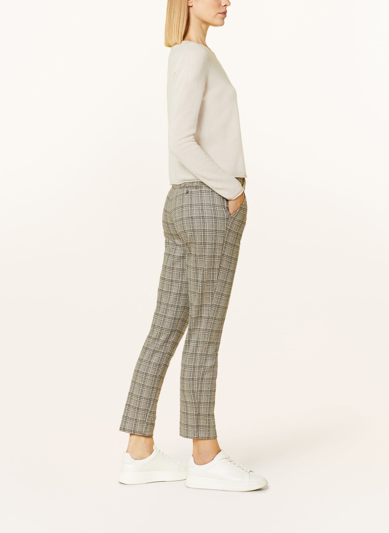 BRAX Jersey pants MARON S, Color: GRAY/ LIGHT BROWN (Image 4)