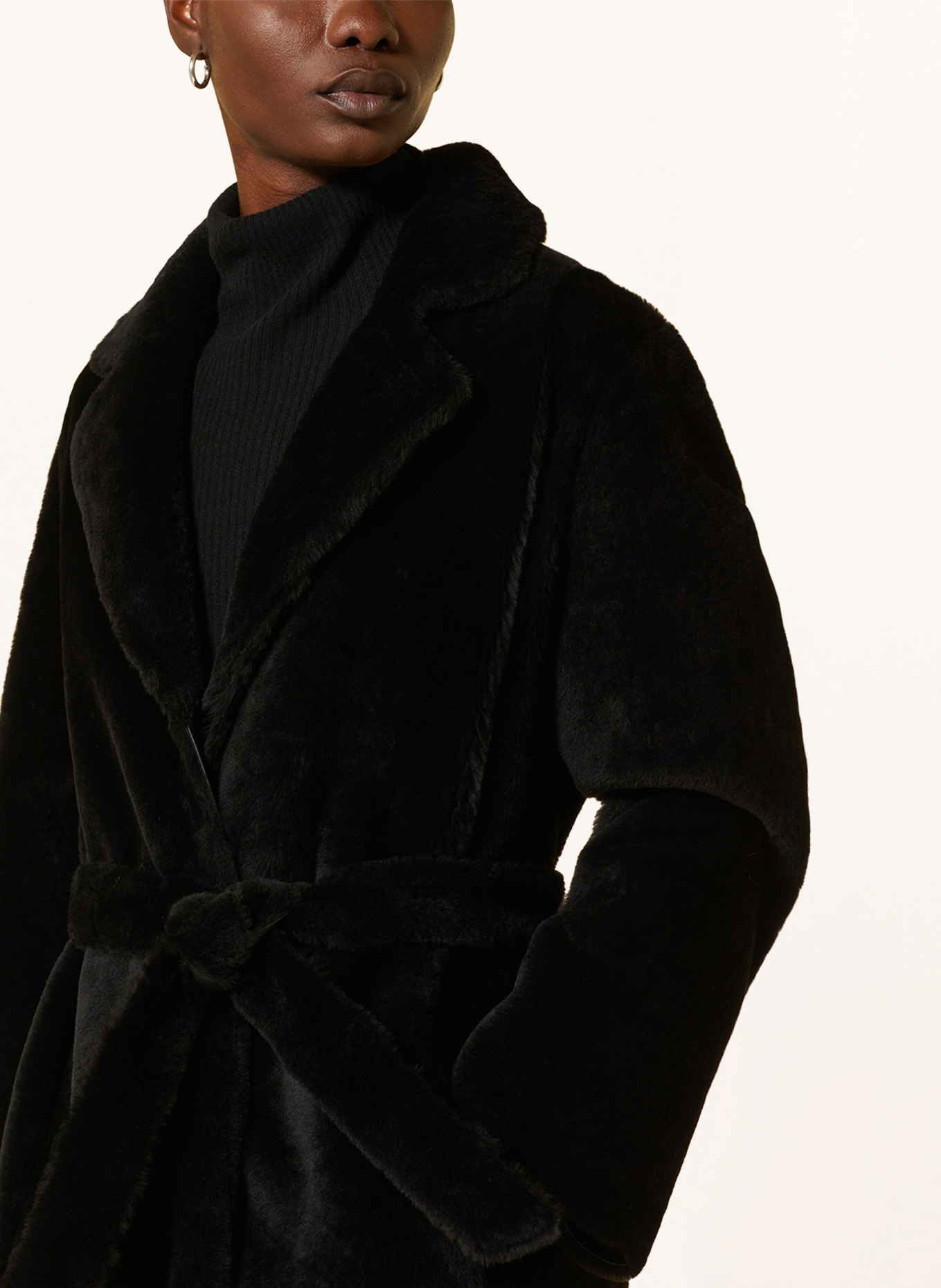 manzoni 24 Reversible lambskin coat, Color: BLACK (Image 6)