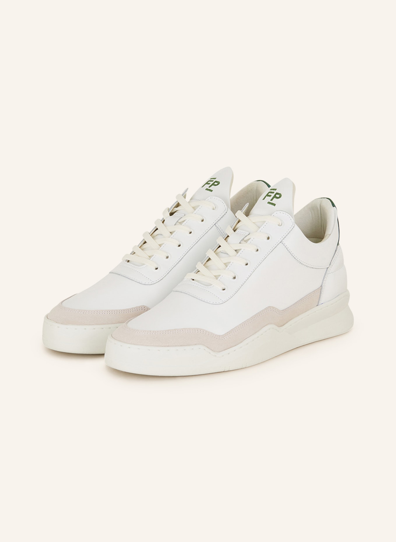 FILLING PIECES Sneakers, Color: WHITE/ GREEN/ CREAM (Image 1)