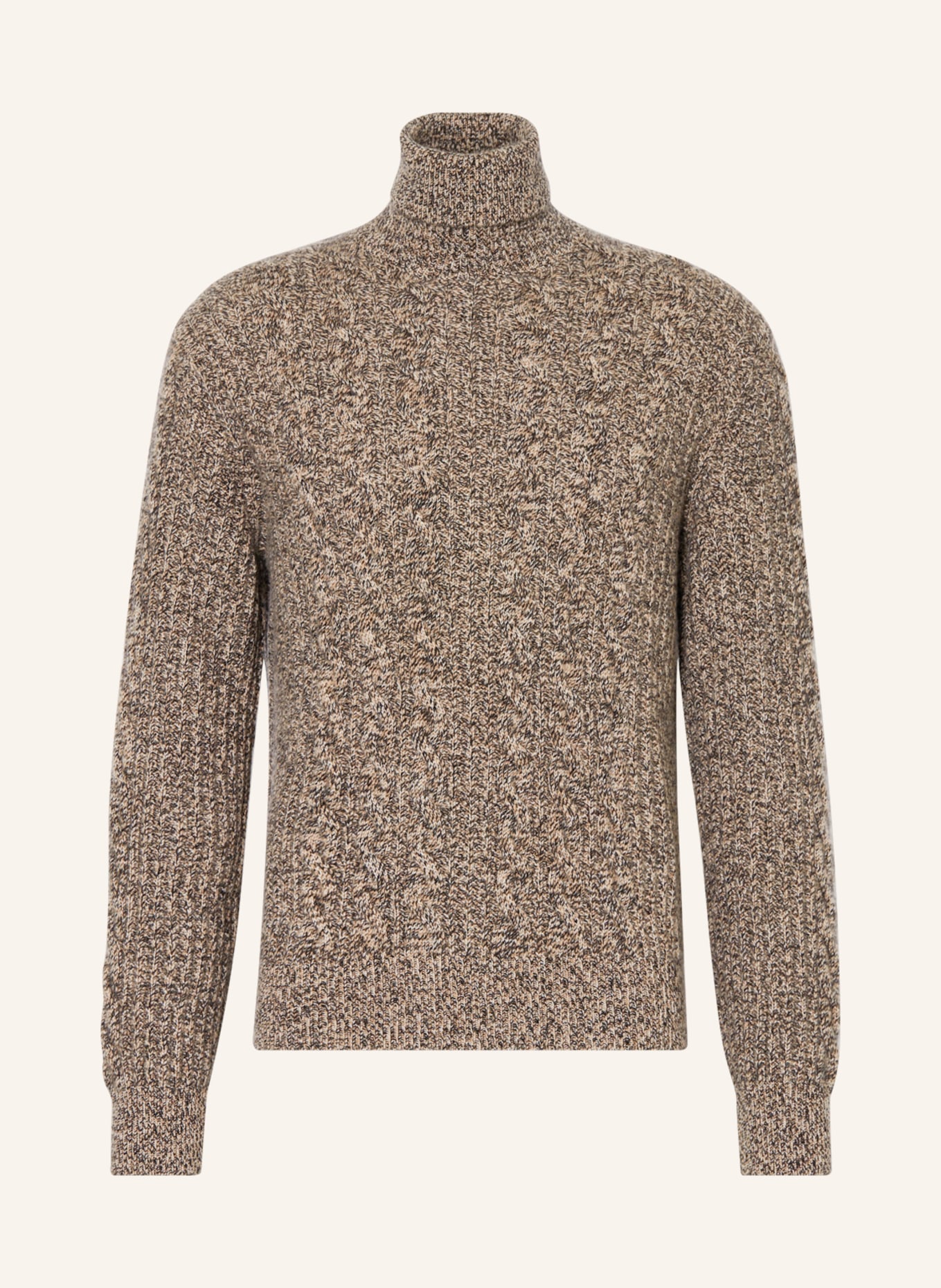 AGNONA Turtleneck sweater, Color: CAMEL/ DARK BROWN (Image 1)