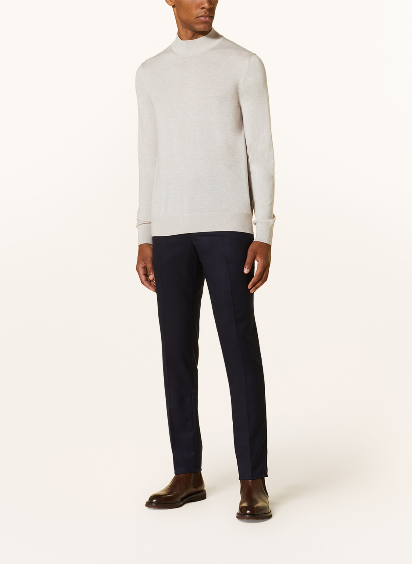 AGNONA Cashmere-Pullover mit Seide, Farbe: CREME (Bild 2)