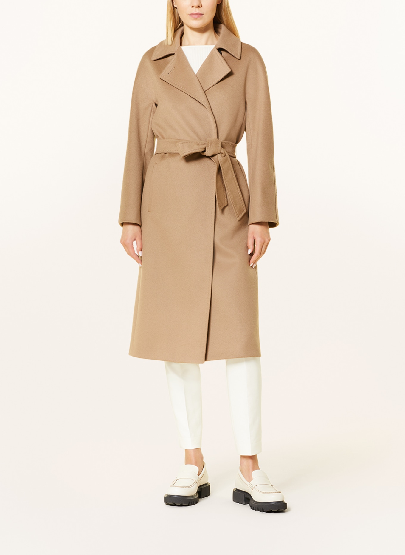 CINZIA ROCCA Wool coat, Color: LIGHT BROWN (Image 2)