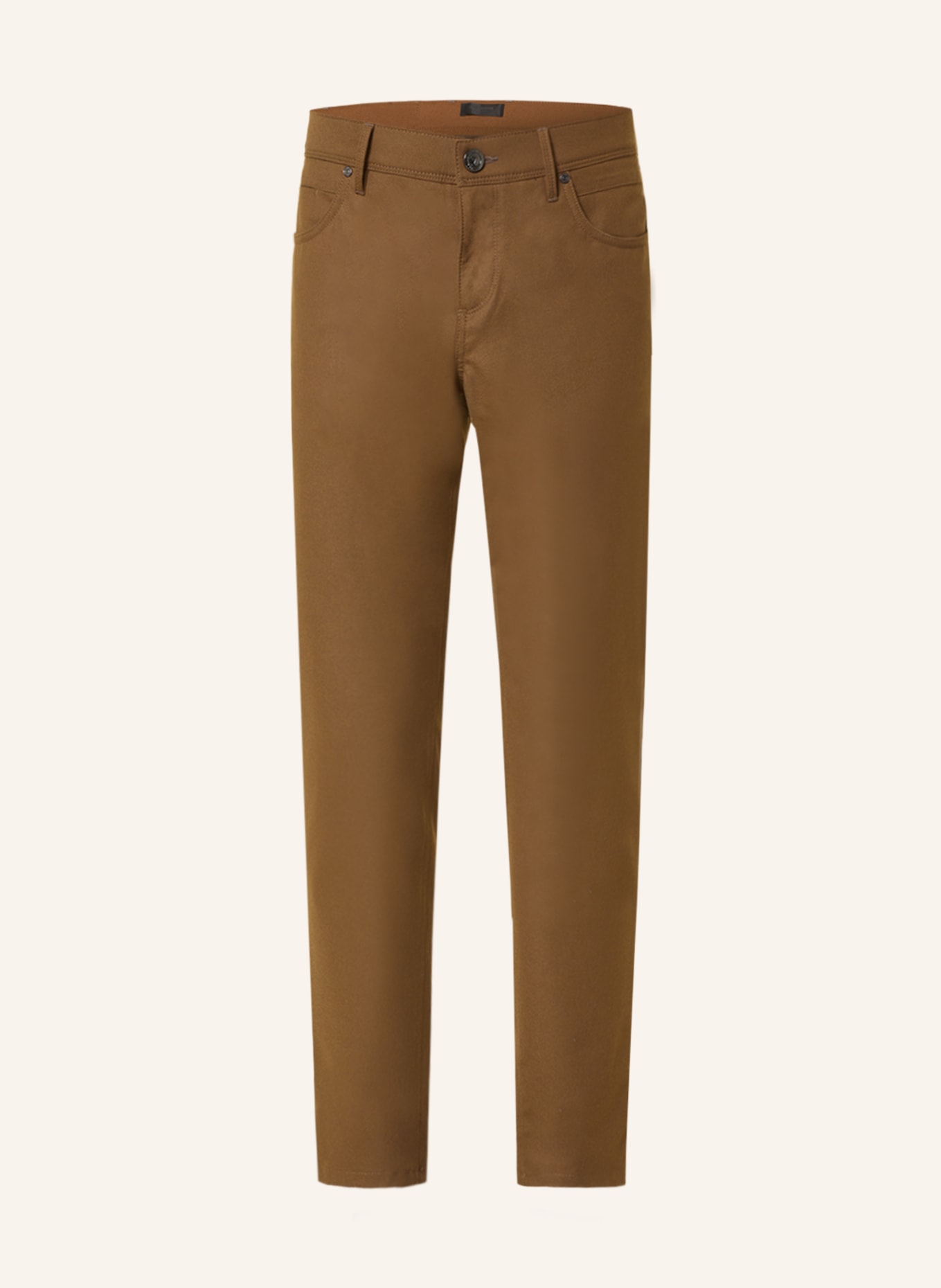 ALBERTO Flannel trousers ROBIN tapered fit: BROWN