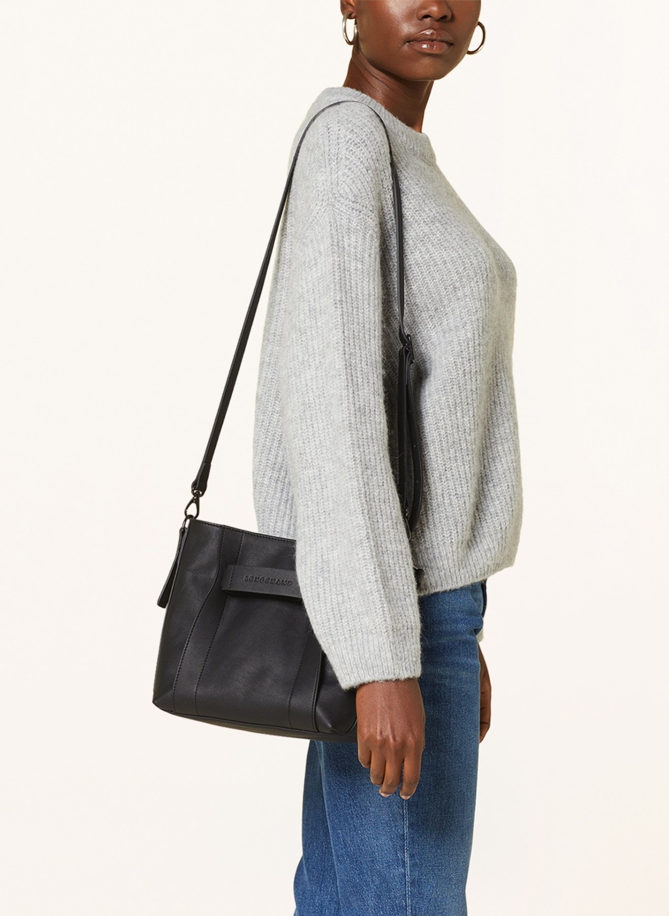 LONGCHAMP Umhängetasche 3D: SCHWARZ