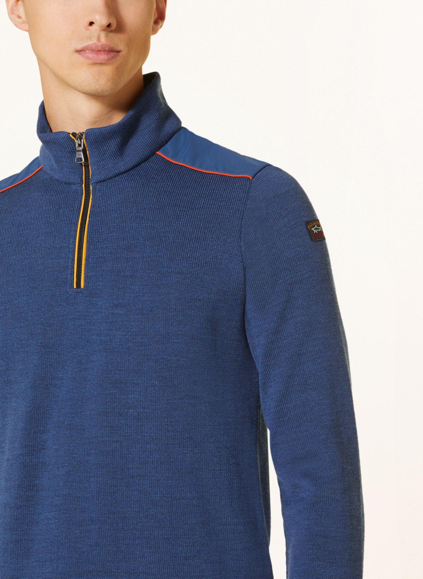 PAUL & SHARK Half-zip sweater, Color: BLUE (Image 4)
