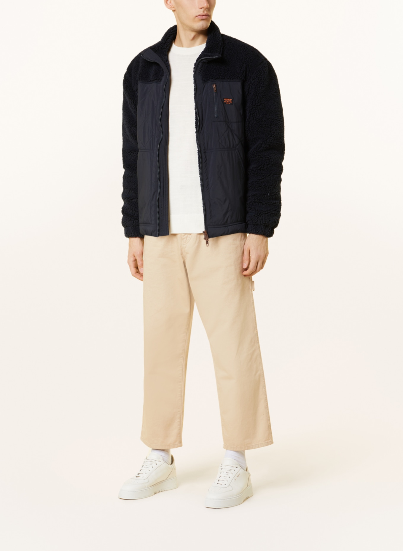 Superdry Quilted jacket with teddy, Color: DARK BLUE (Image 2)
