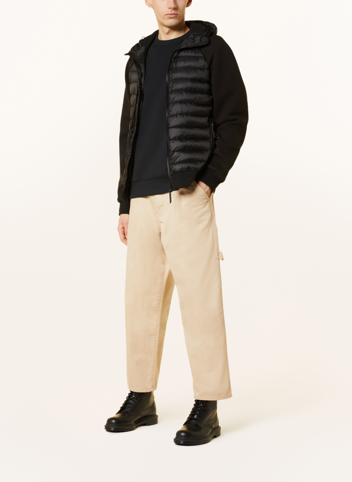 Superdry Quilted jacket in mixed materials, Color: BLACK (Image 2)