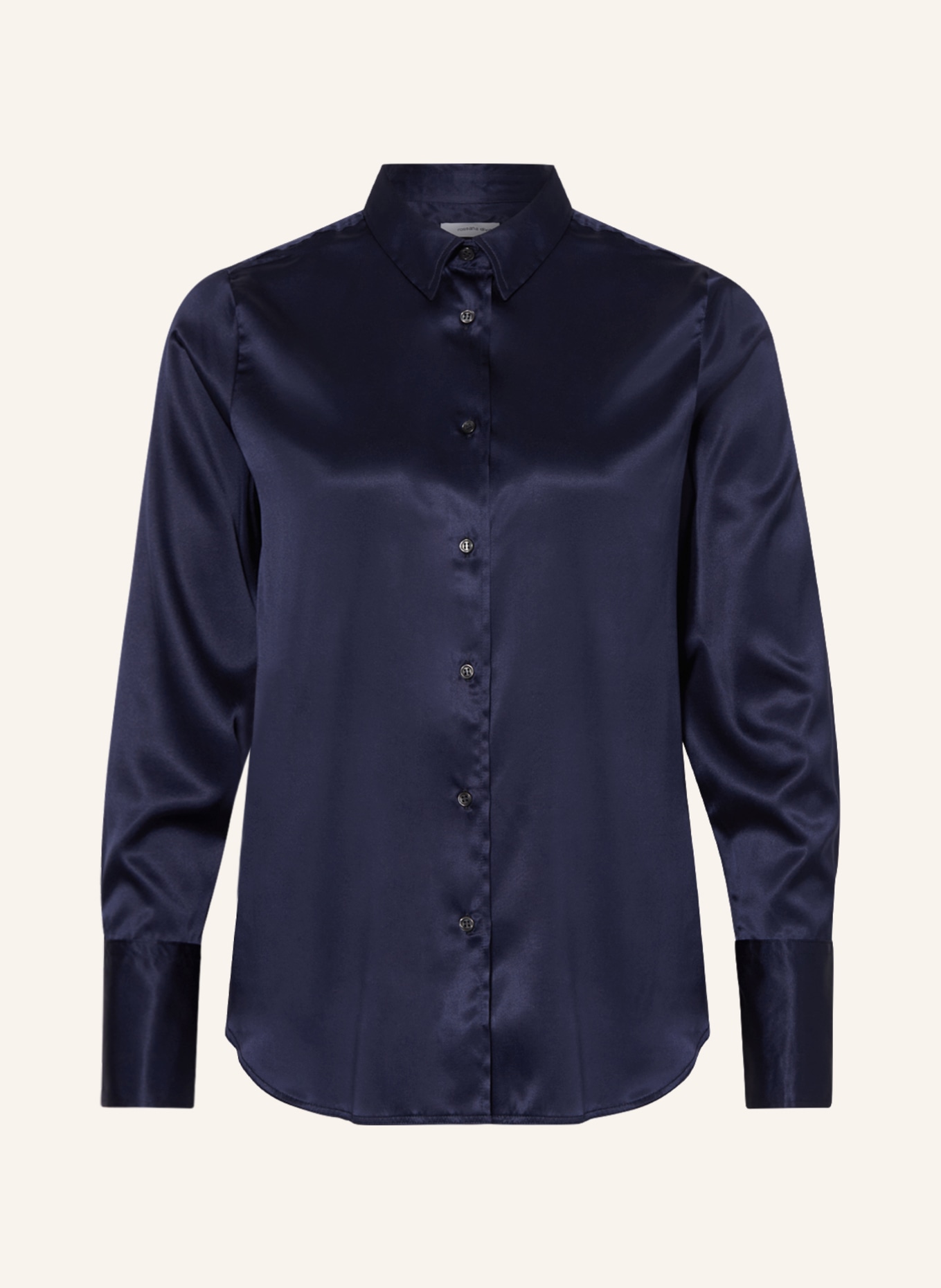 rossana diva Shirt blouse in silk, Color: DARK BLUE (Image 1)