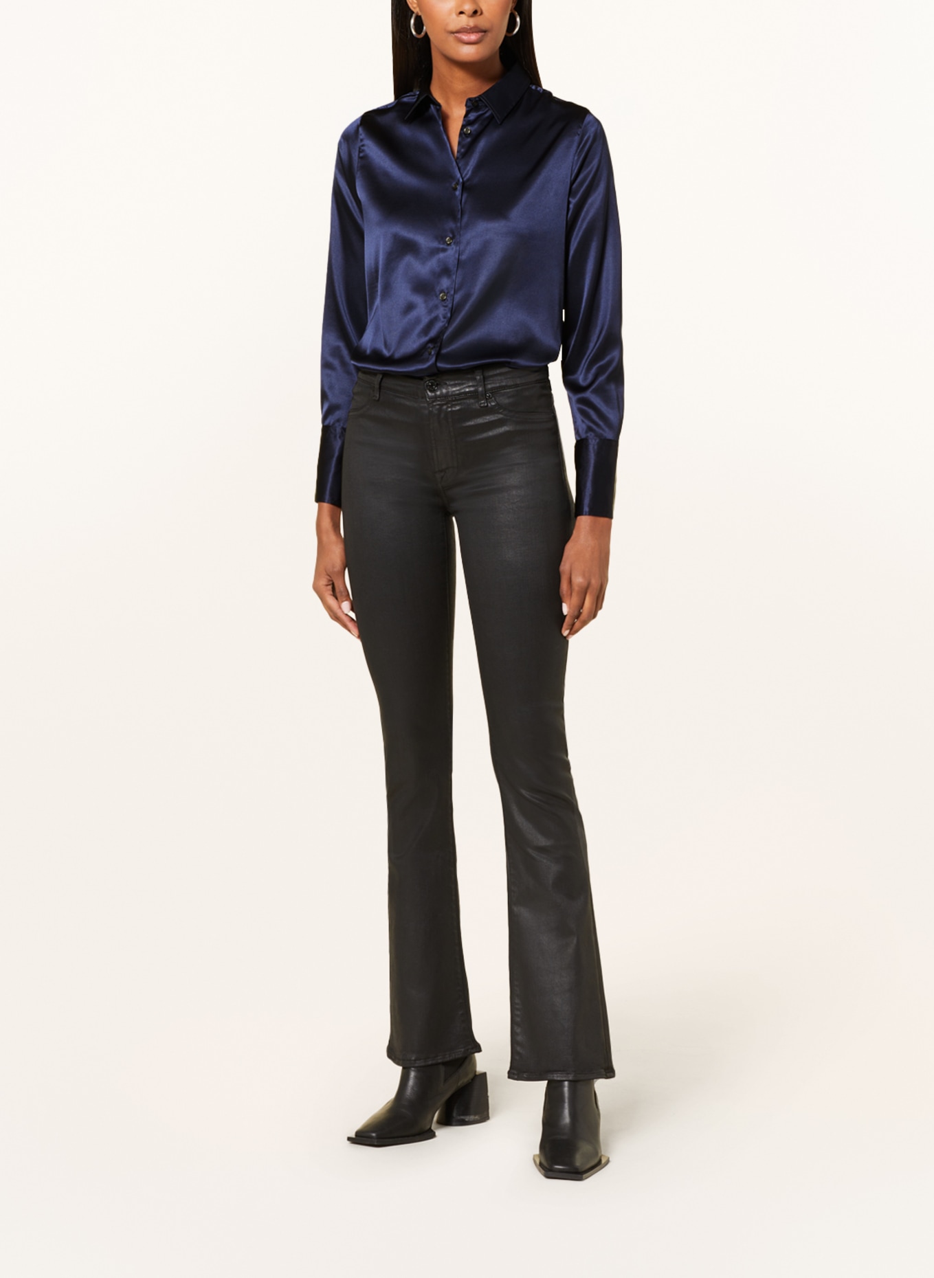 rossana diva Shirt blouse in silk, Color: DARK BLUE (Image 2)