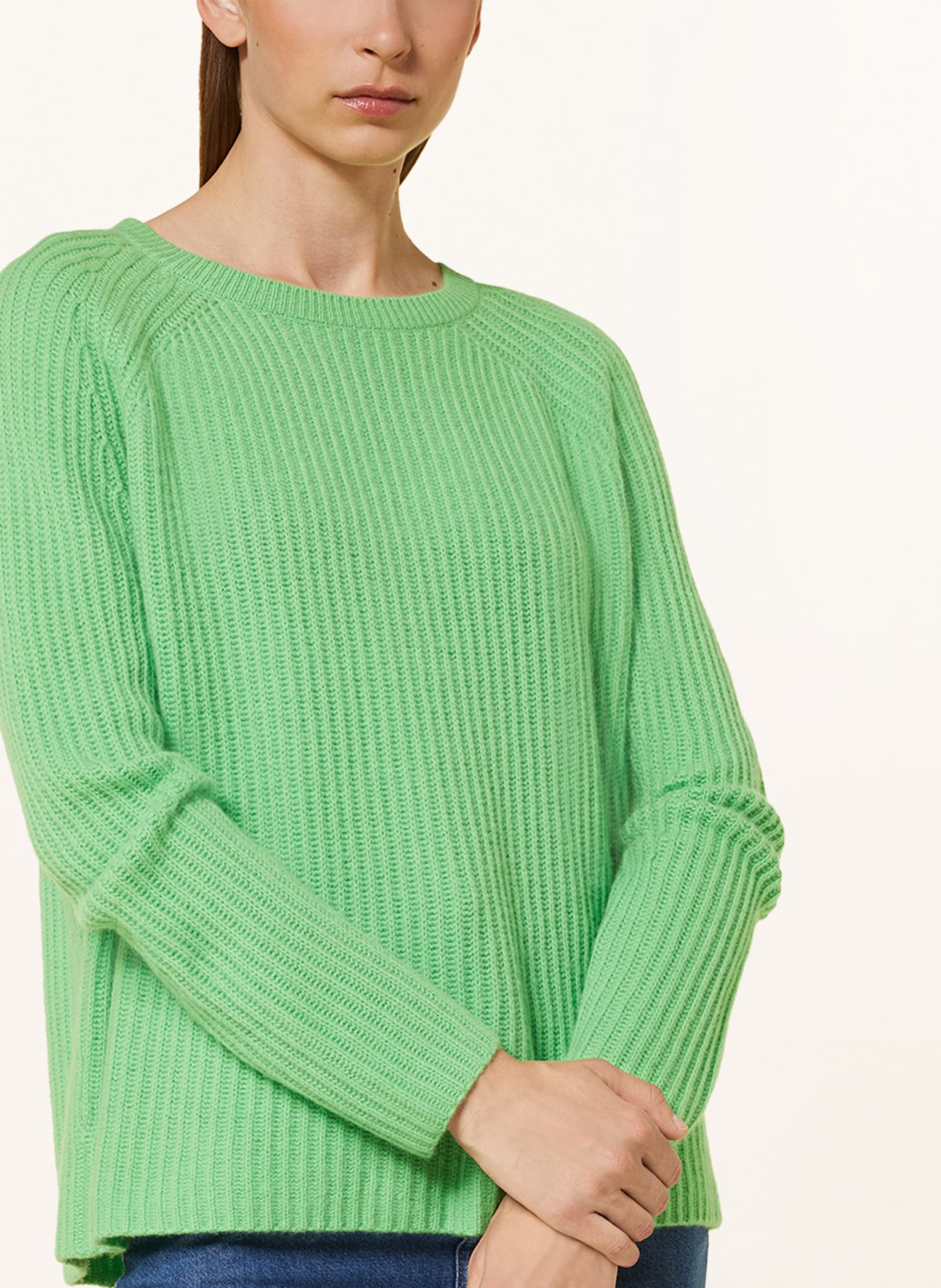 darling harbour Sweater with cashmere, Color: apfelgrün (Image 4)