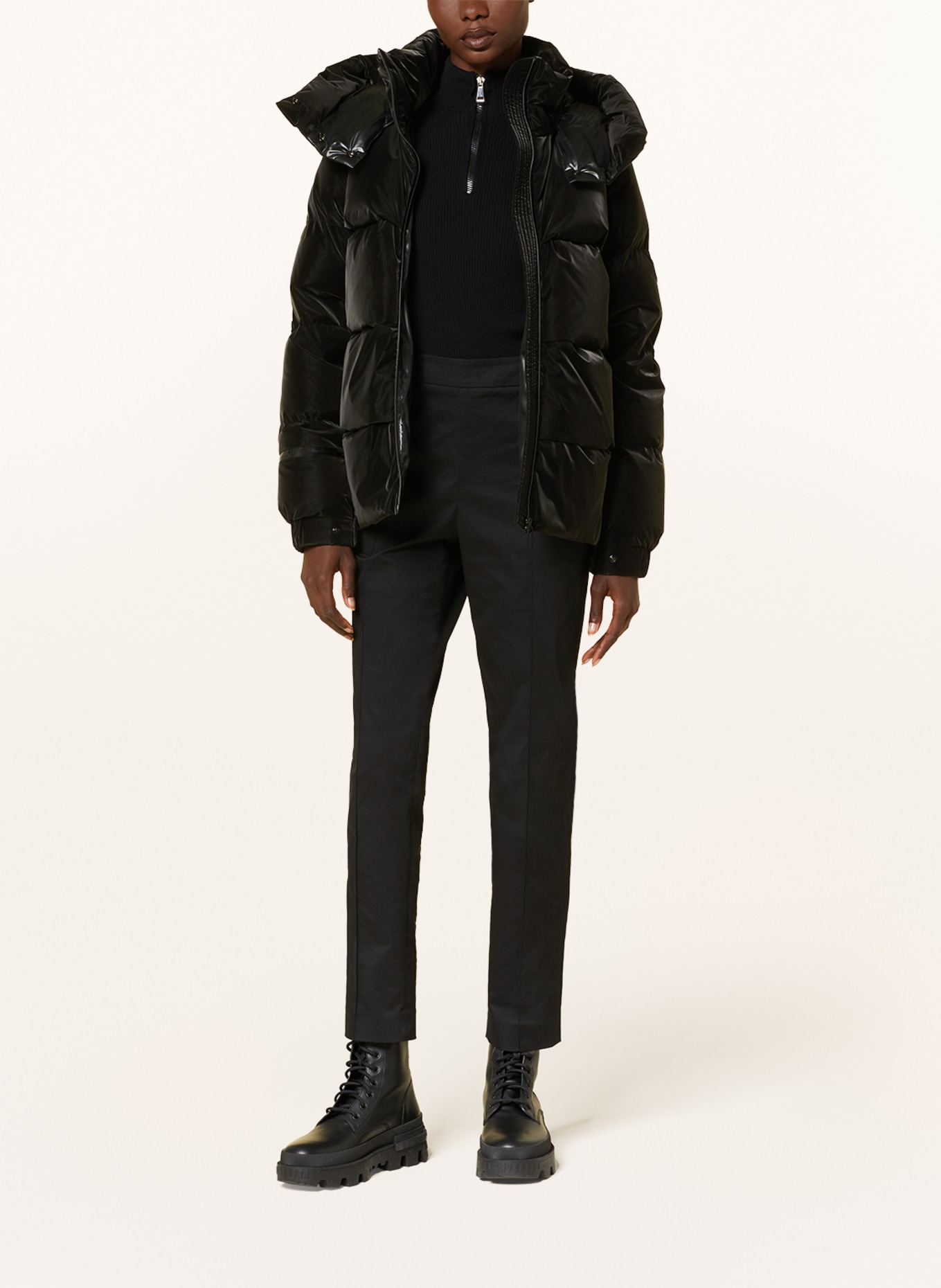 MONCLER Down jacket RHIN with detachable hood, Color: BLACK (Image 2)
