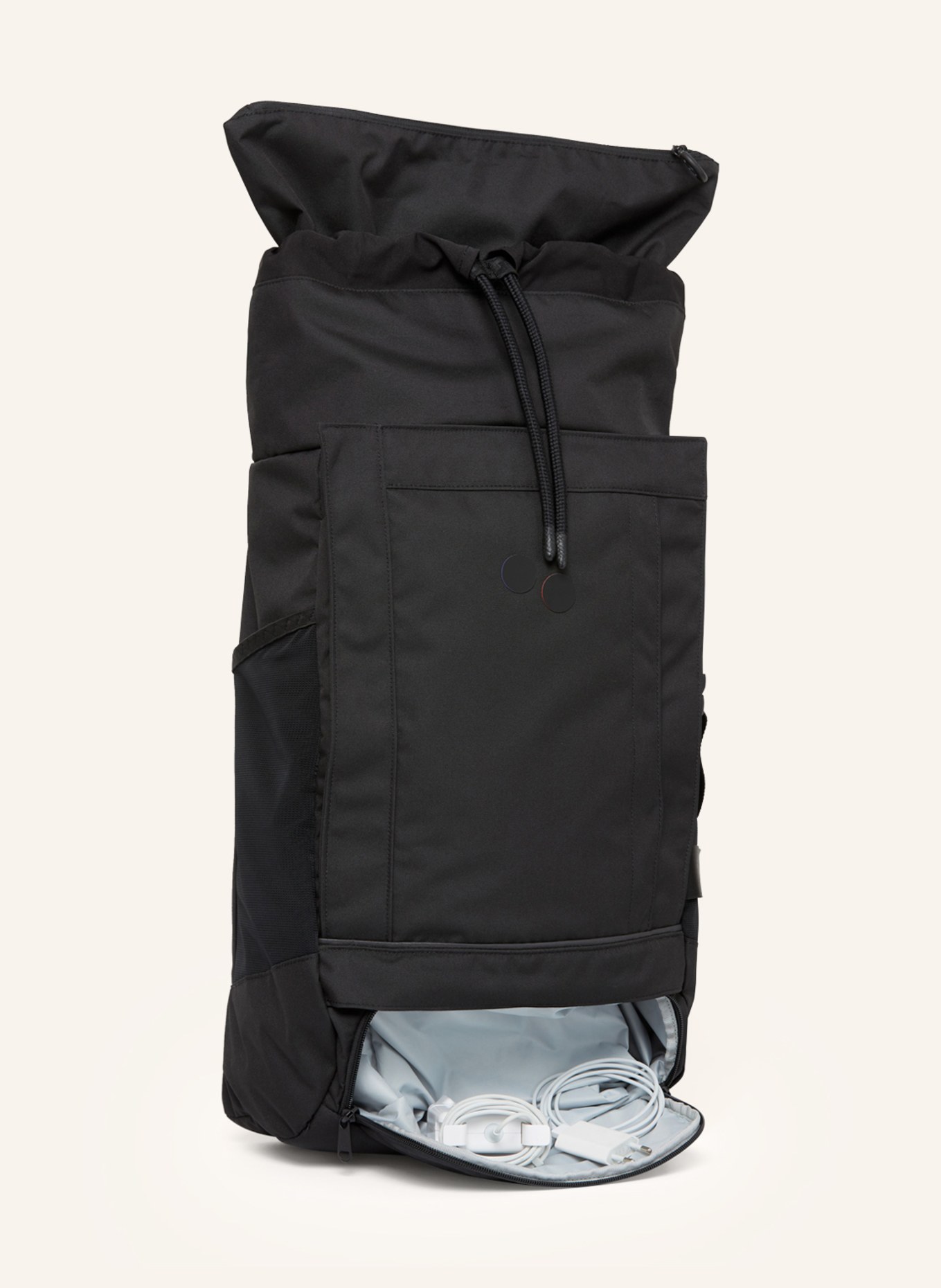 pinqponq Backpack BLOK LARGE with laptop compartment, Color: BLACK (Image 2)