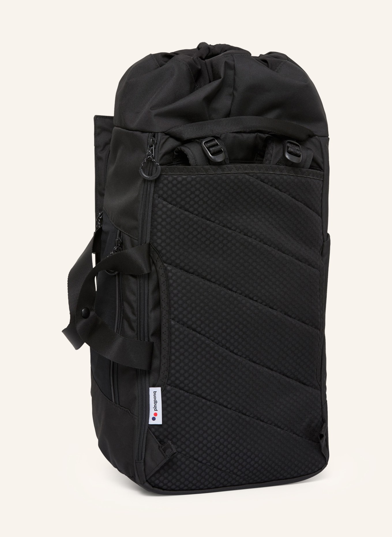 pinqponq Backpack BLOK LARGE with laptop compartment, Color: BLACK (Image 4)