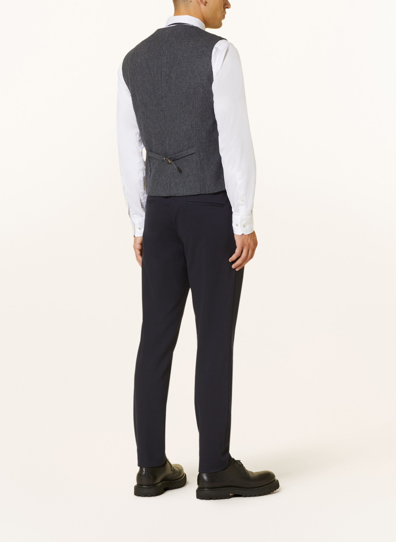 Prince BOWTIE Zestaw: kamizelka, mucha i poszetka: GRANATOWY