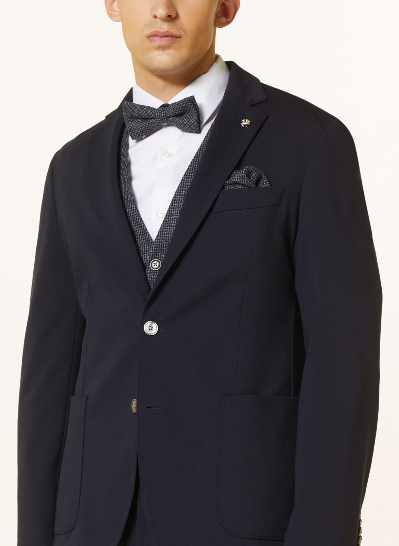 Prince BOWTIE Zestaw: kamizelka, mucha i poszetka: GRANATOWY