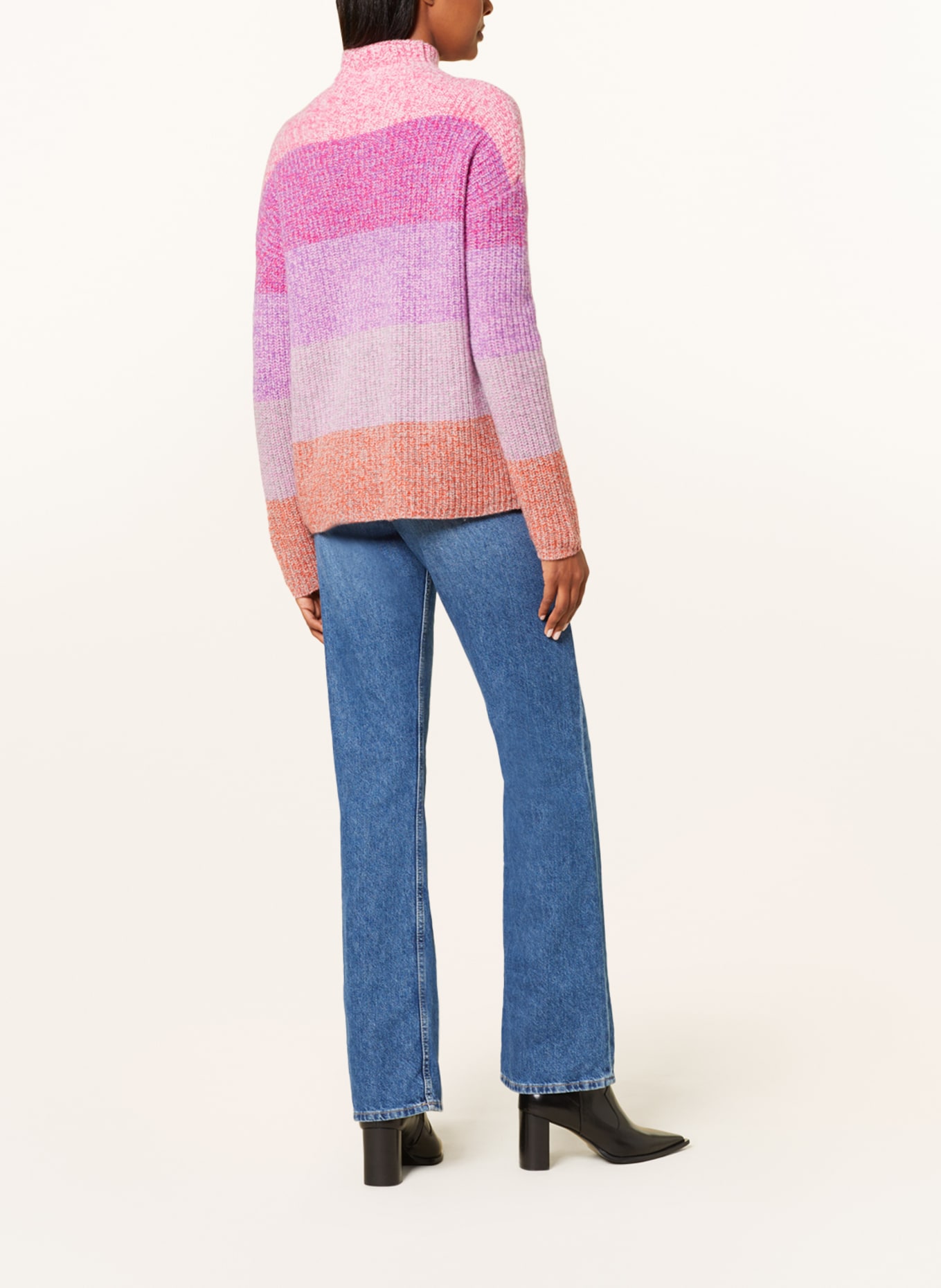 darling harbour Sweater with cashmere, Color: PINK/ PURPLE/ ORANGE (Image 3)