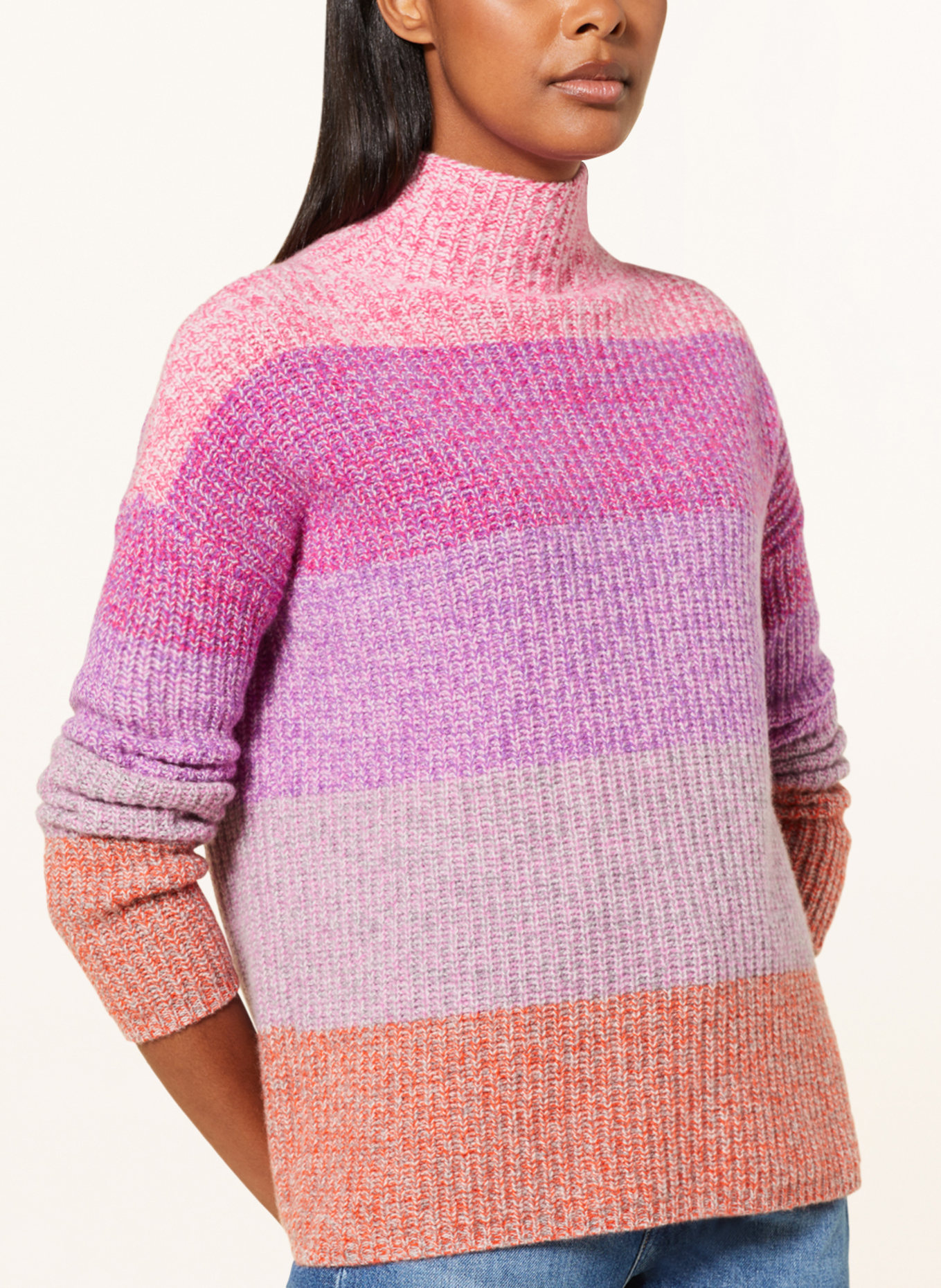 darling harbour Sweater with cashmere, Color: PINK/ PURPLE/ ORANGE (Image 4)