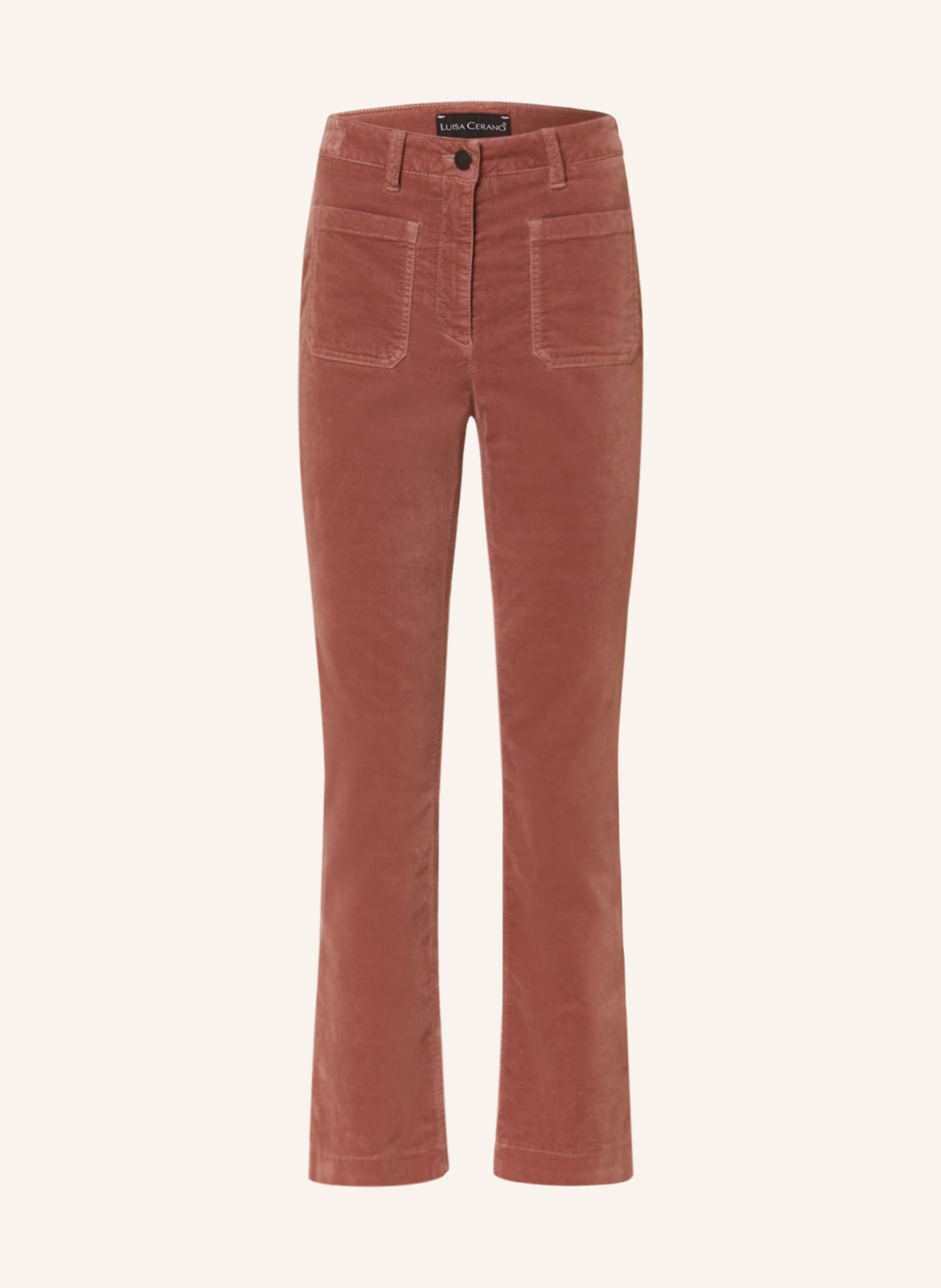 LUISA CERANO Velvet pants, Color: DUSKY PINK (Image 1)