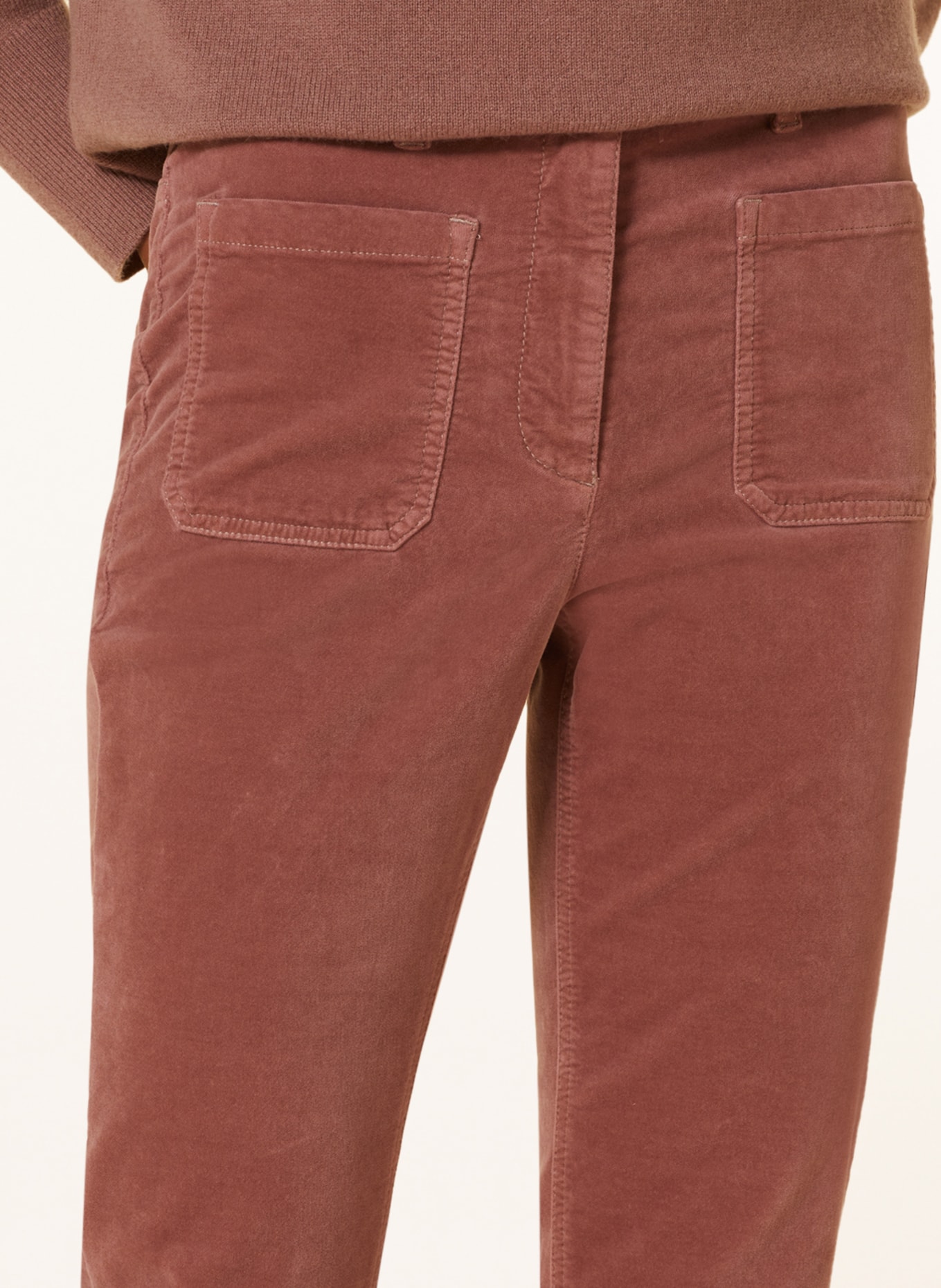 LUISA CERANO Sametové kalhoty, Barva: STARORŮŽOVÁ (Obrázek 5)