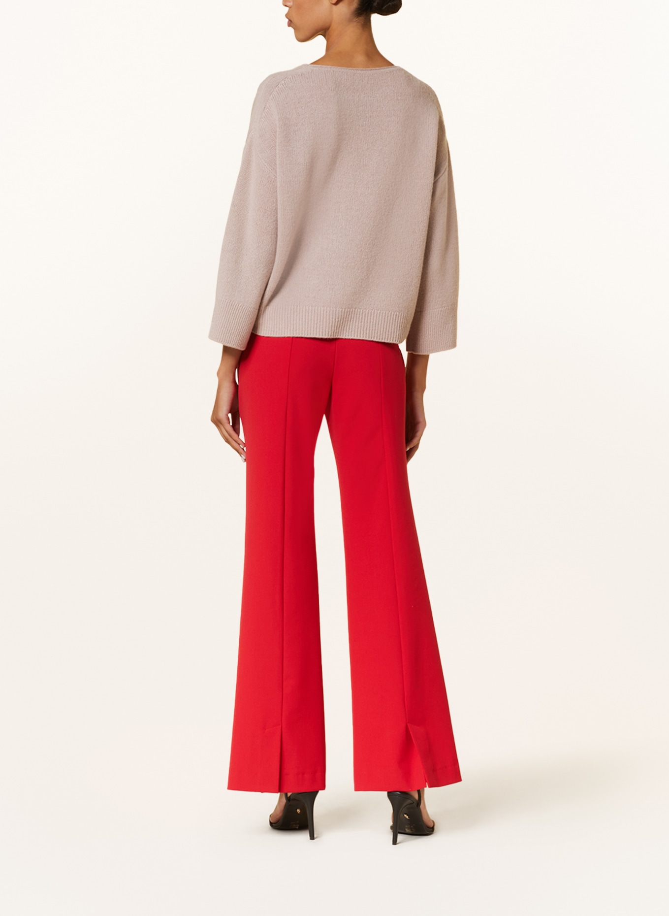 LUISA CERANO Wide leg trousers, Color: RED (Image 3)