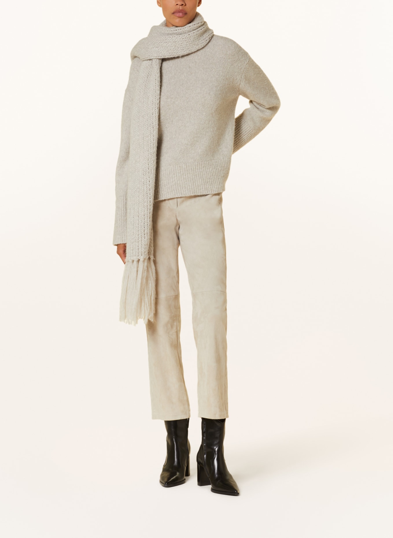 LUISA CERANO Sweater with alpaca, Color: LIGHT GRAY (Image 2)