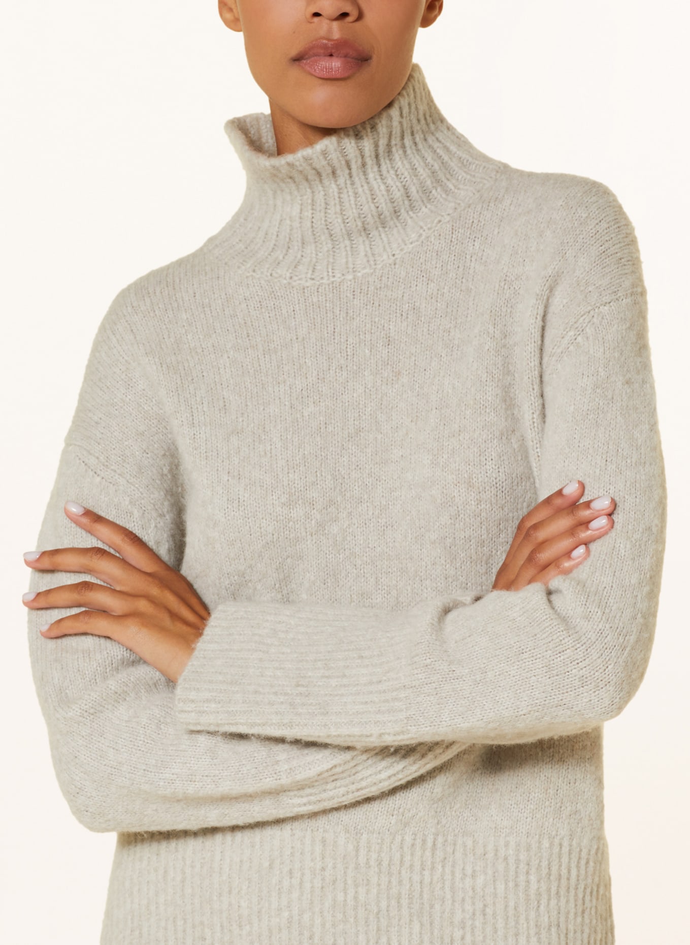 LUISA CERANO Sweater with alpaca, Color: LIGHT GRAY (Image 4)
